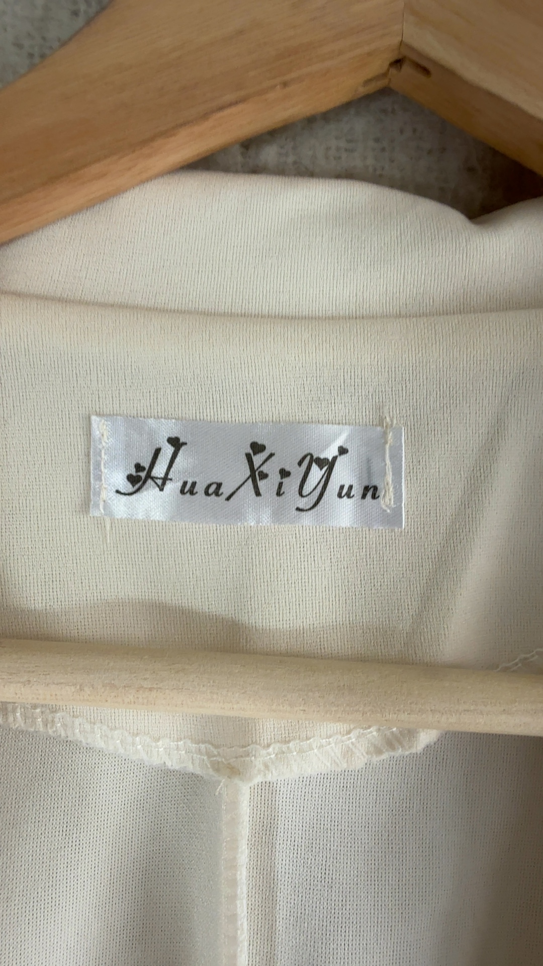 HuaXiYun Cream Single Button Tailored Jacket UK M Lightweight Office Blazer image 3