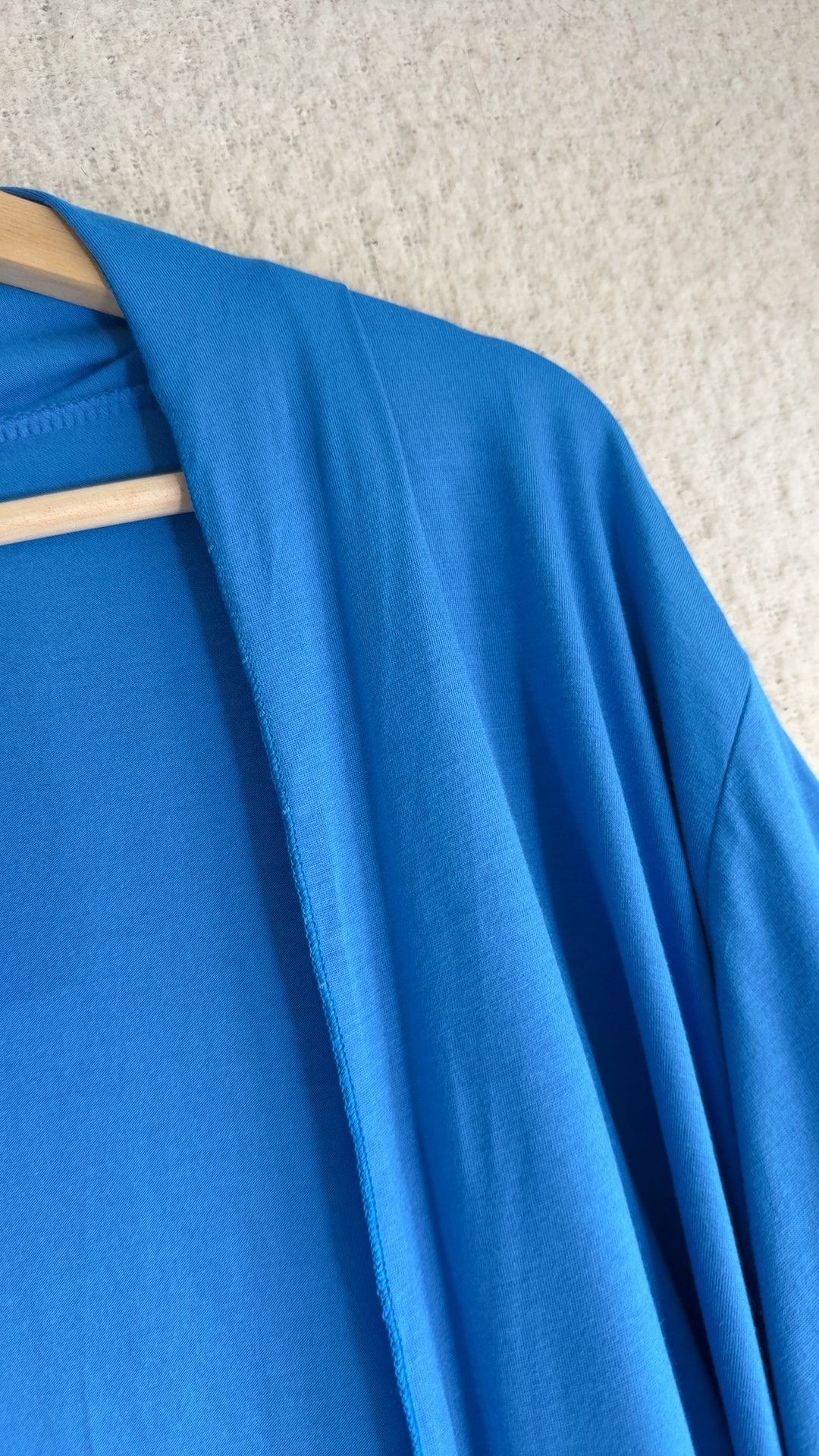 Tilletts Blue Open Front Waterfall Cardigan UK One Size Lightweight Knitwear image 2