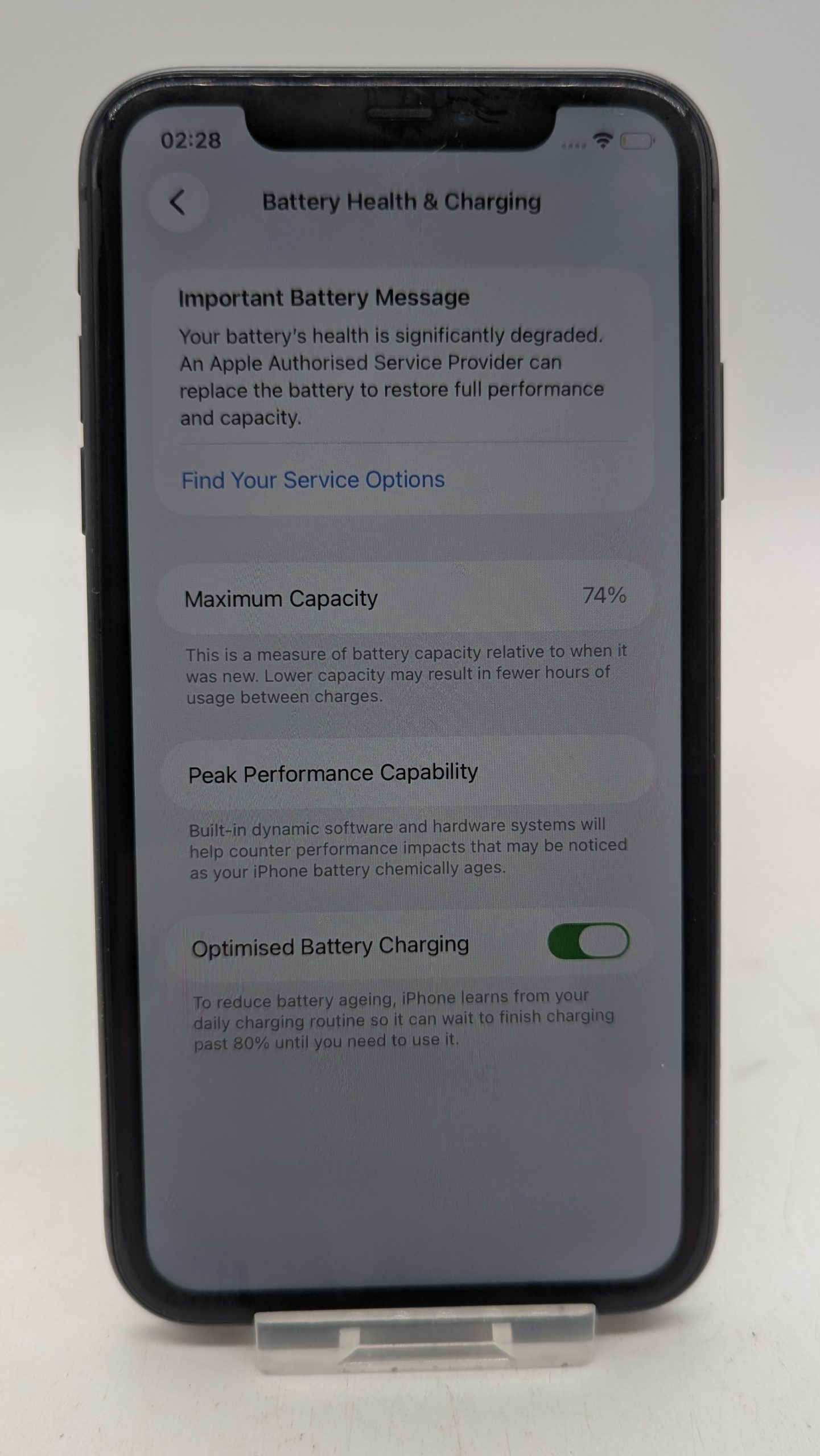 Apple iPhone 11 64GB Black Unlocked 74% Battery Health C