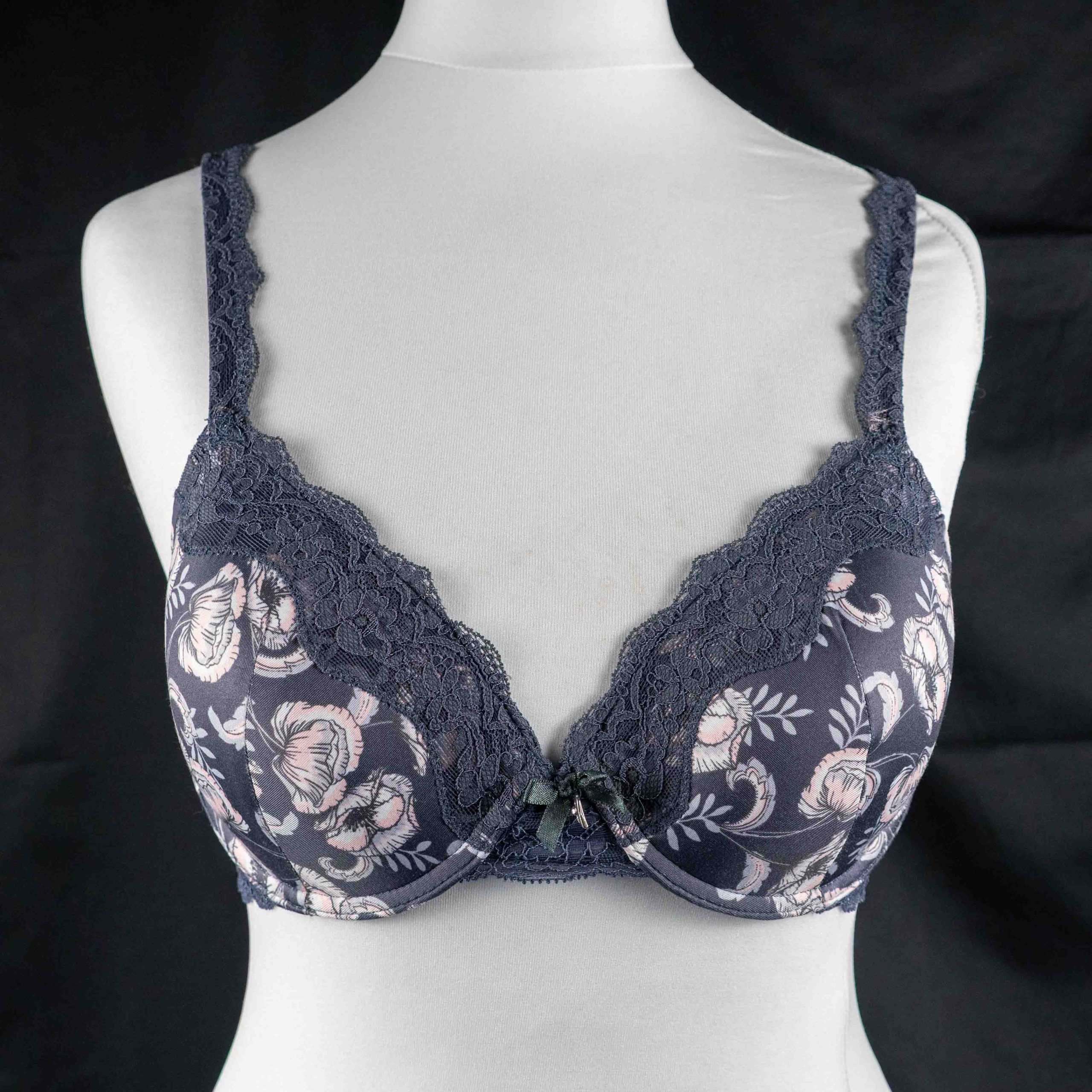 M&S 34B Navy Floral Lace Bra NWT RRP £16.00