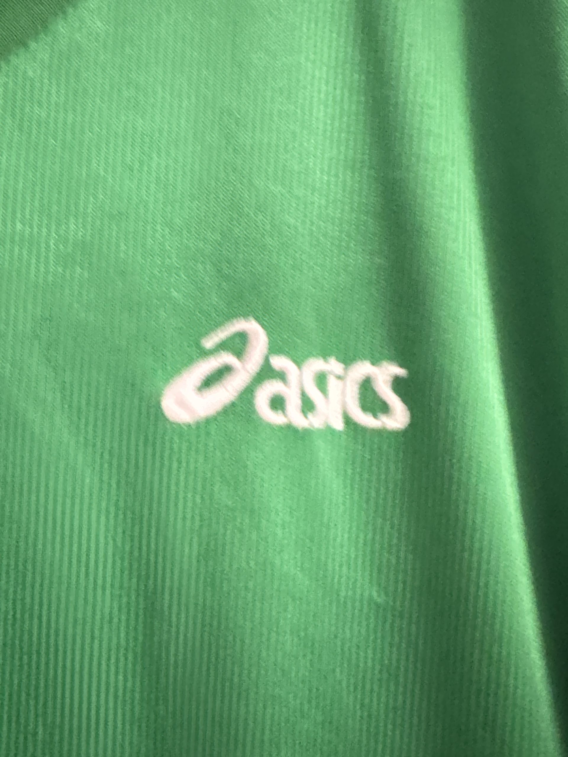 Asics Green Long Sleeve V-Neck Sports Top Size XL 2849 image 3