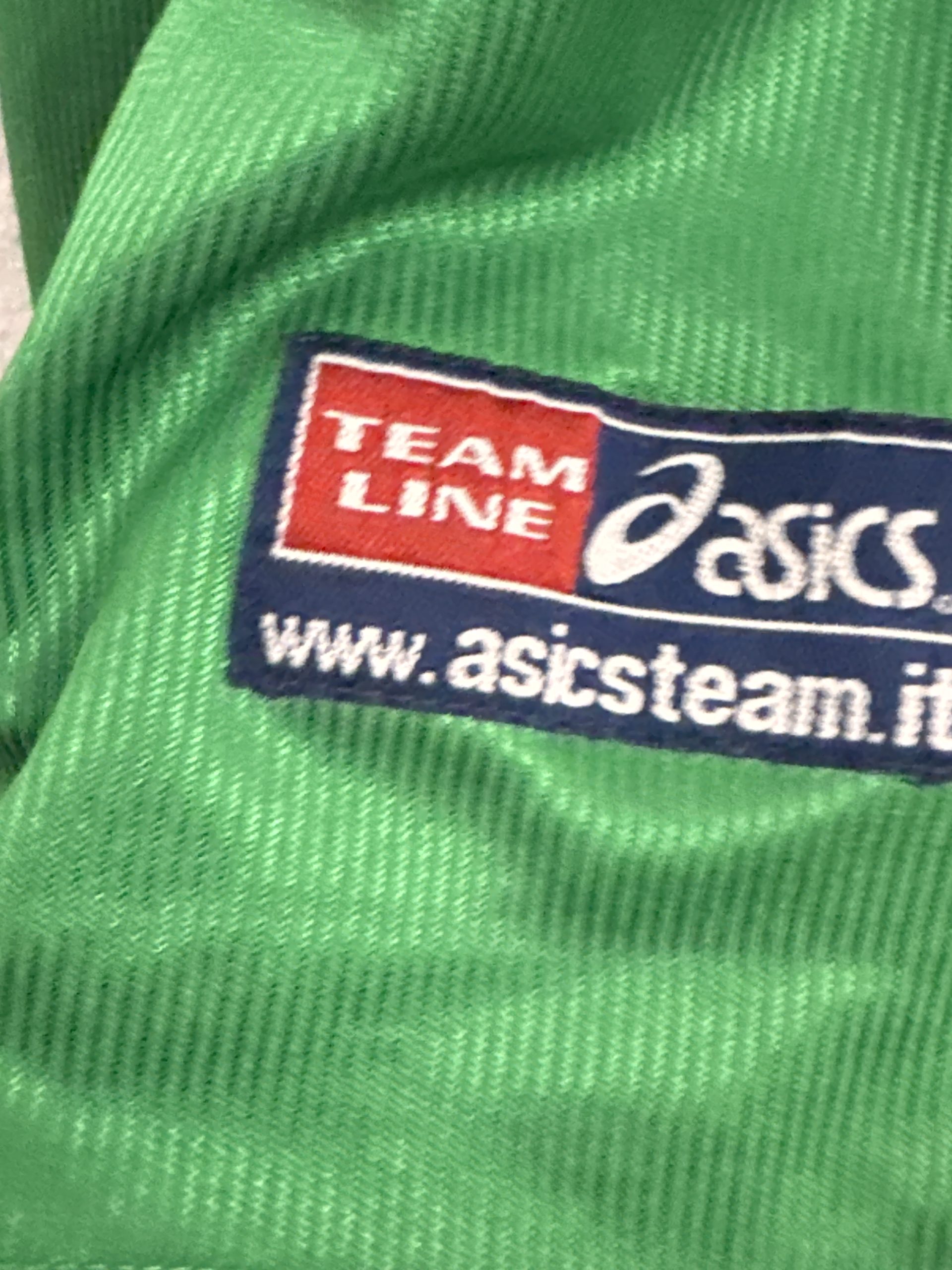 Asics Green Long Sleeve V-Neck Sports Top Size XL 2849 image 4