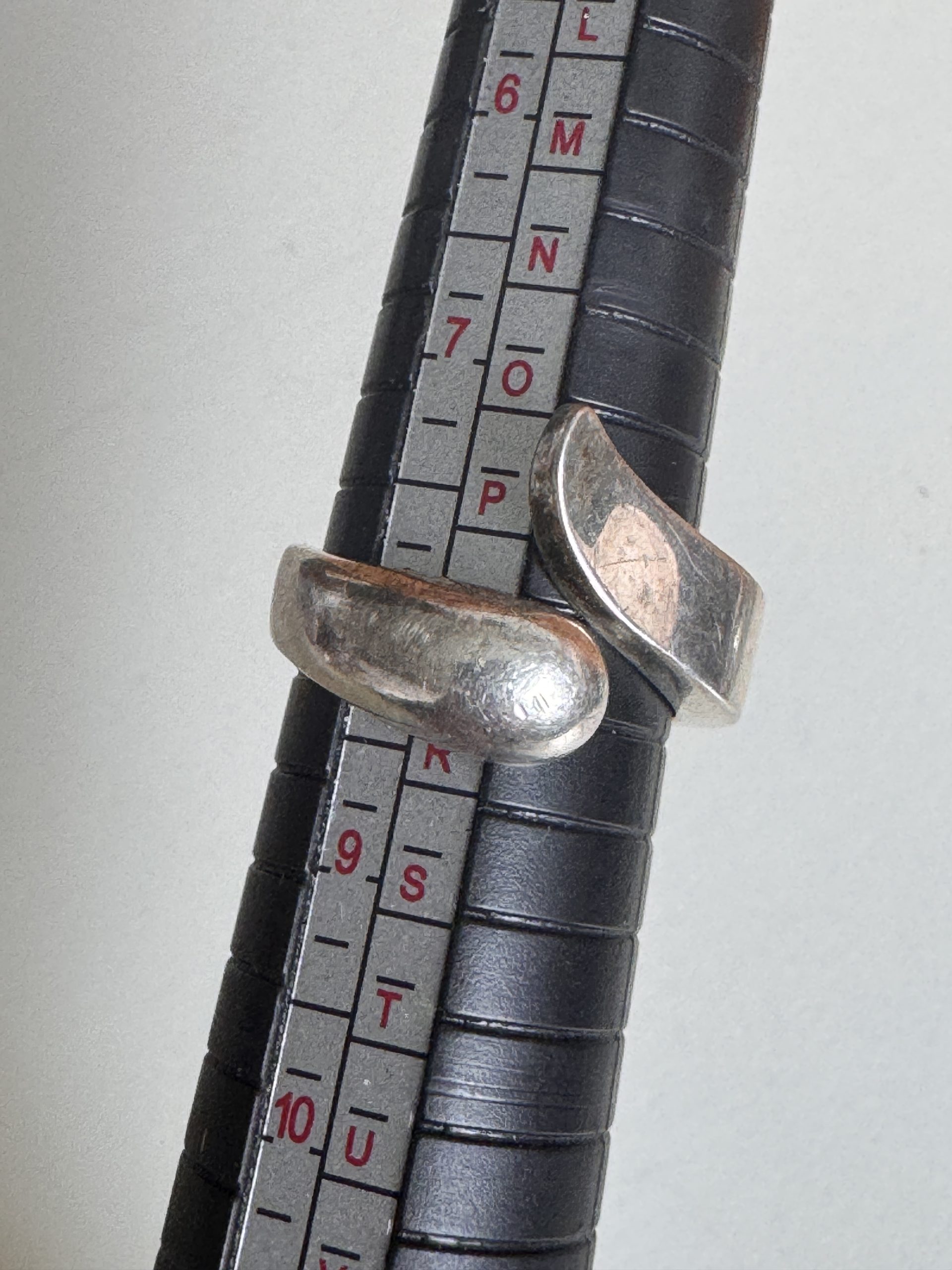 Vintage 925 Silver Open Ring Size 19 Rustic Finish 4 image 5