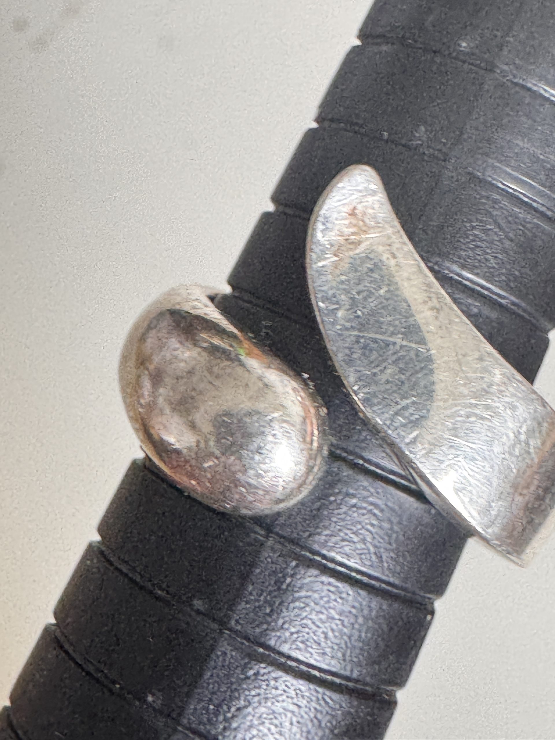 Vintage 925 Silver Open Ring Size 19 Rustic Finish 4 image 8