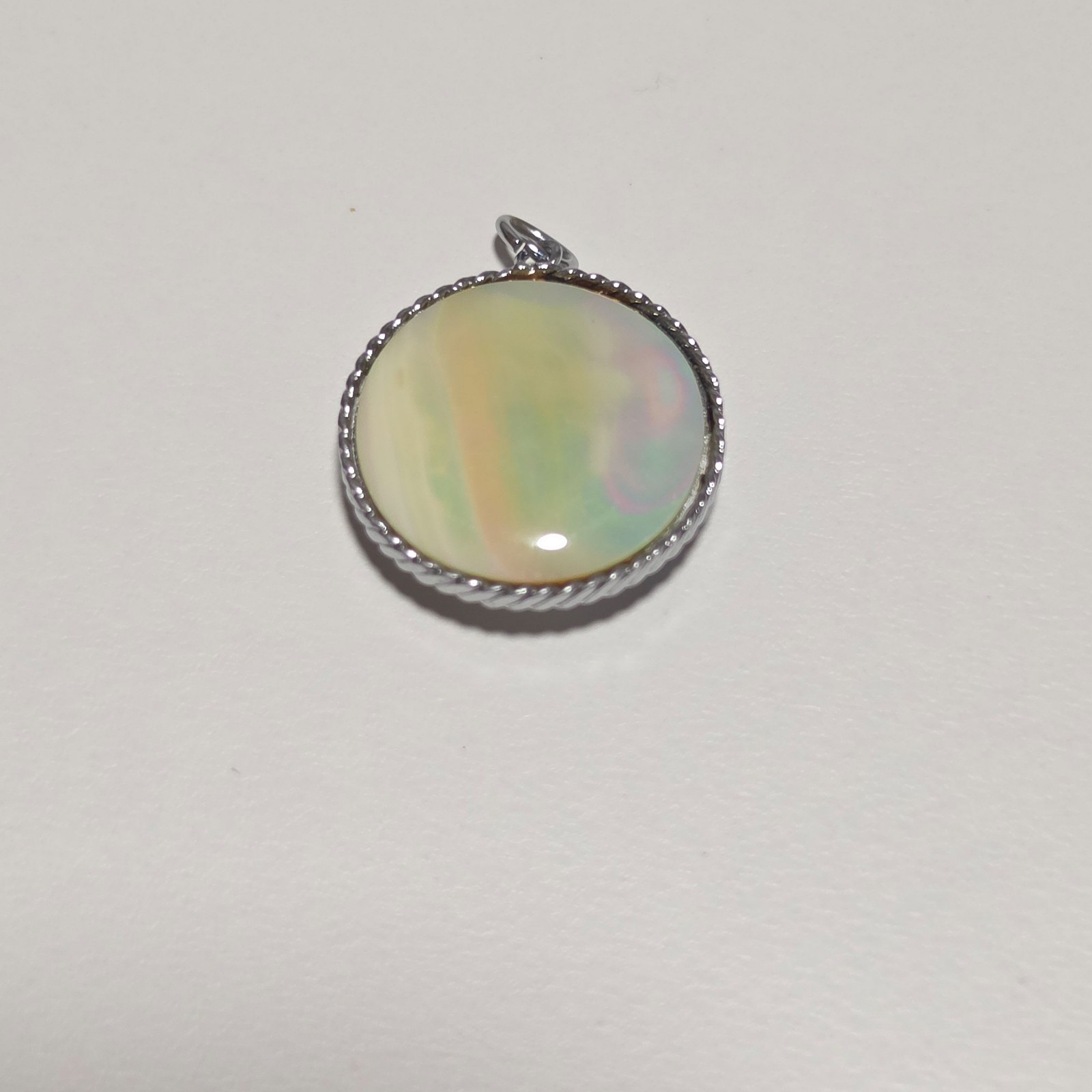 Multi-Coloured shell with mother's of pearl Pendant image 2