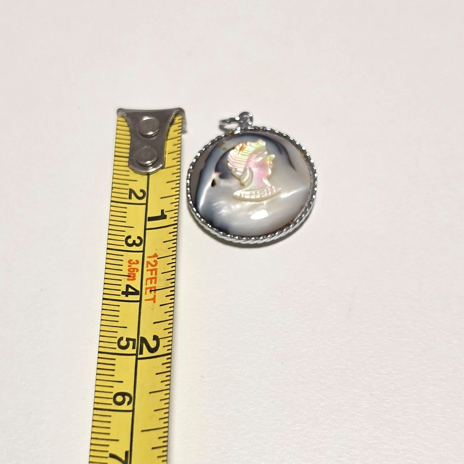 Multi-Coloured shell with mother's of pearl Pendant image 3
