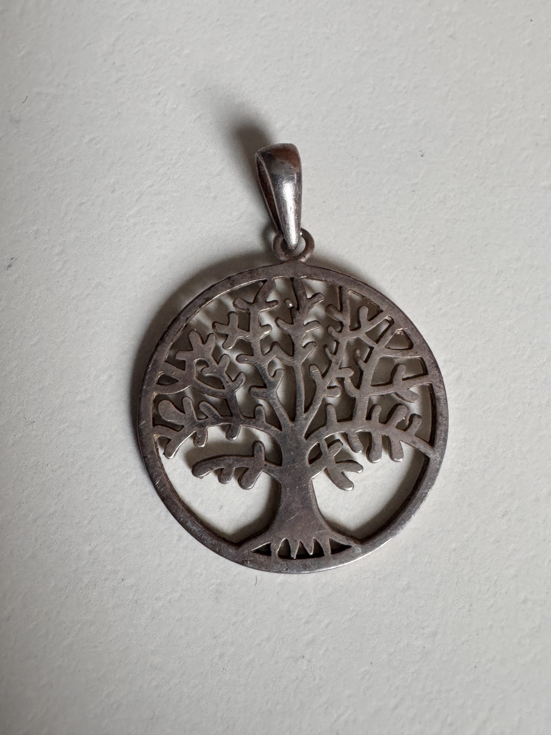 Unbranded Silver Tree of Life Pendant 28 cm Length 11
