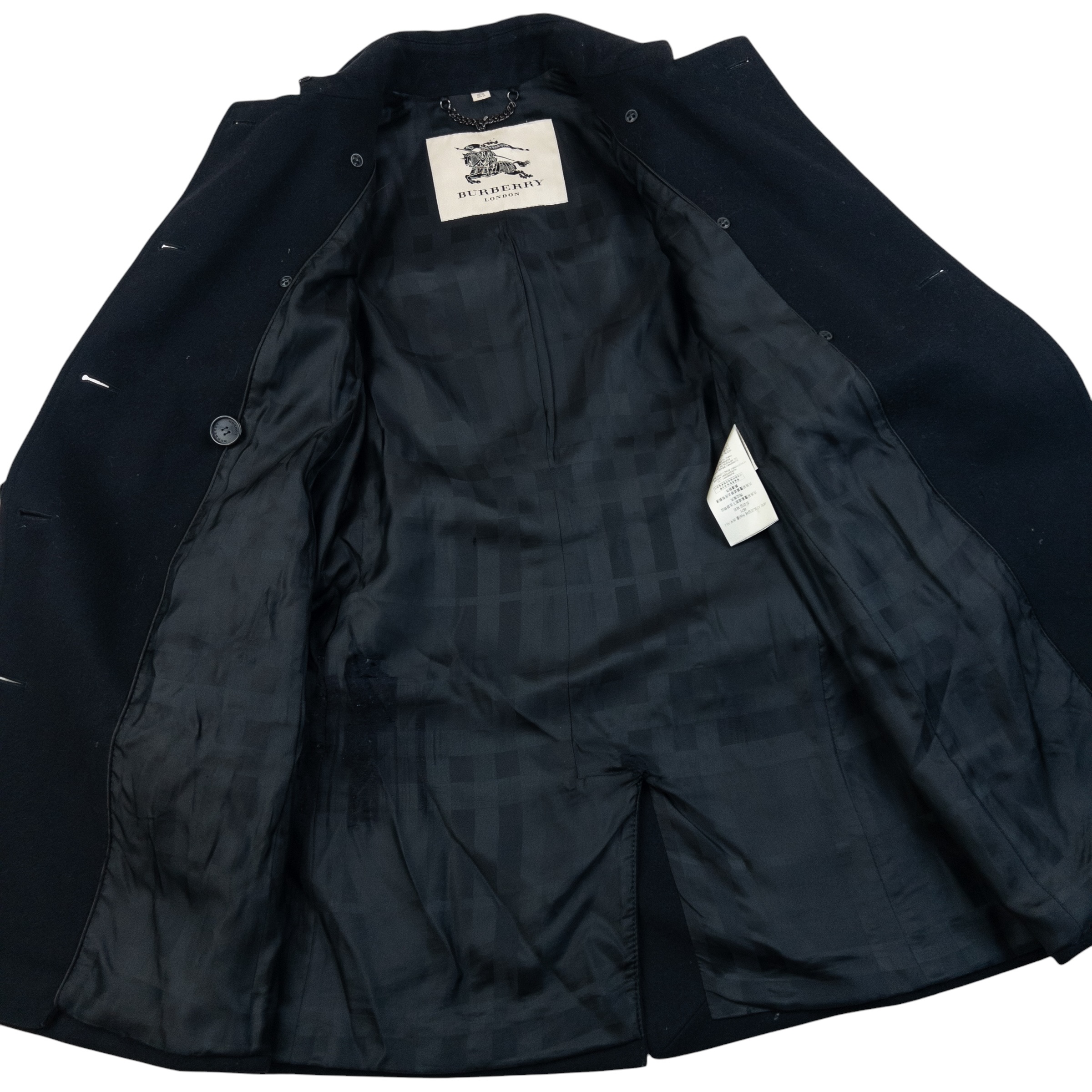 Vintage 2000s Burberry Belt Waist Wool Trench Jacket Womens Size M image 5