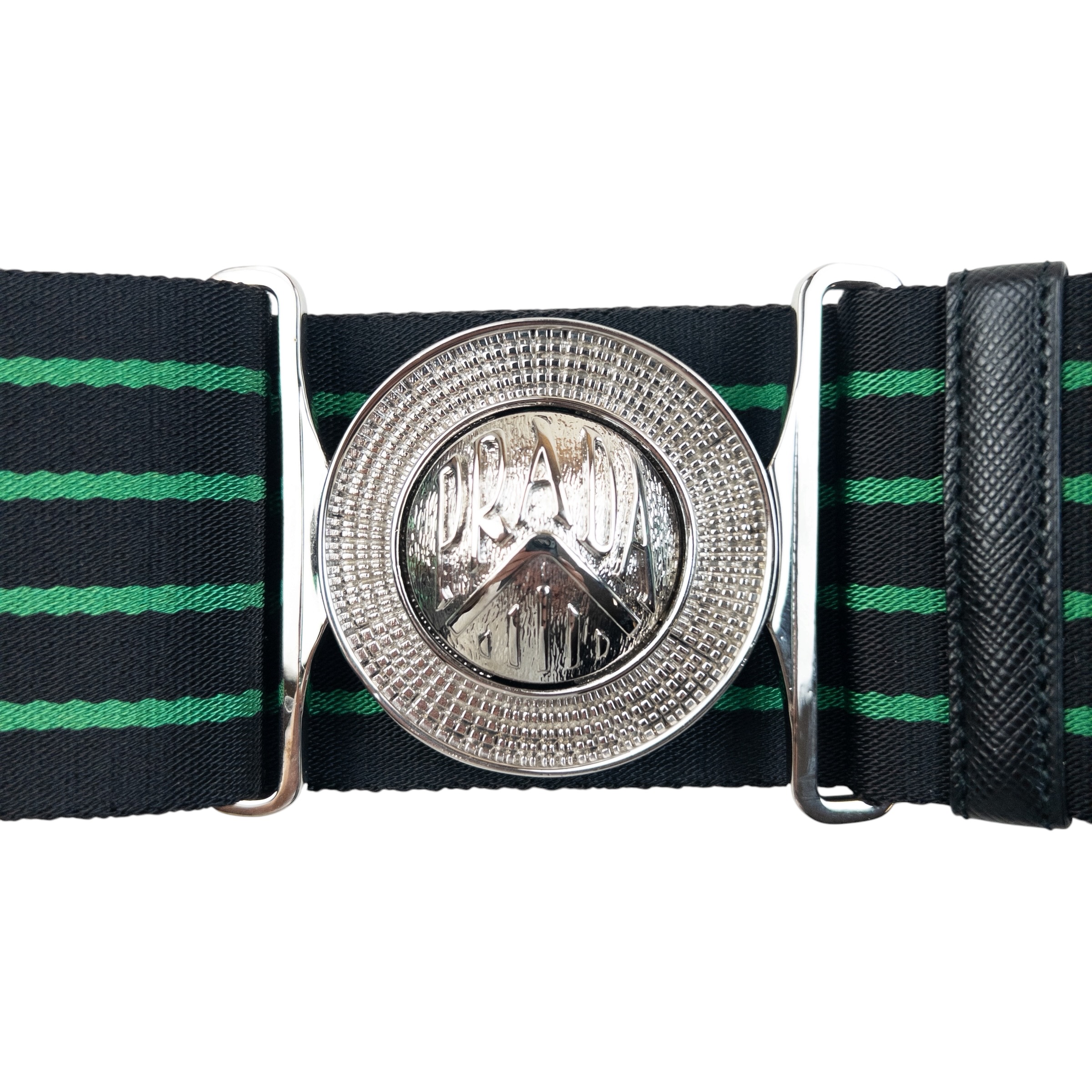 Vintage 90s Prada Striped Belt One Size image 2