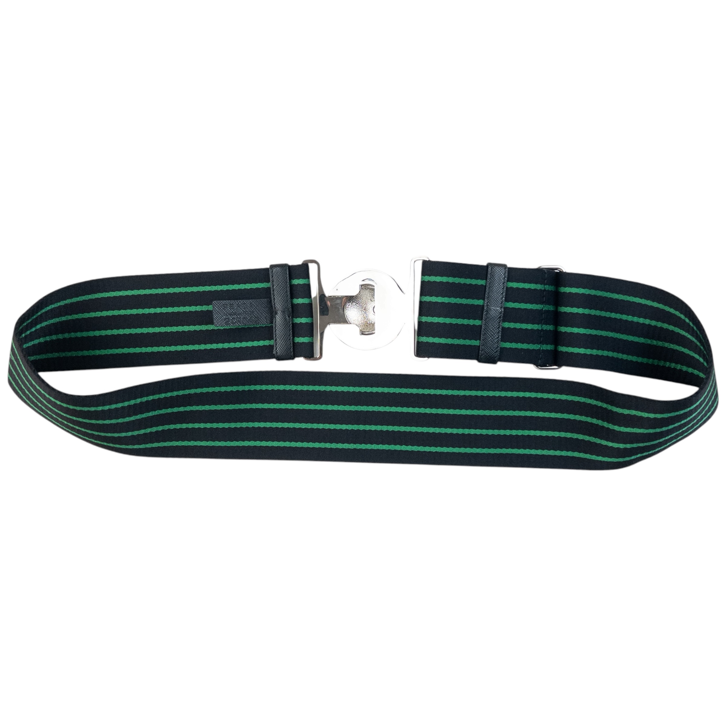 Vintage 90s Prada Striped Belt One Size image 4