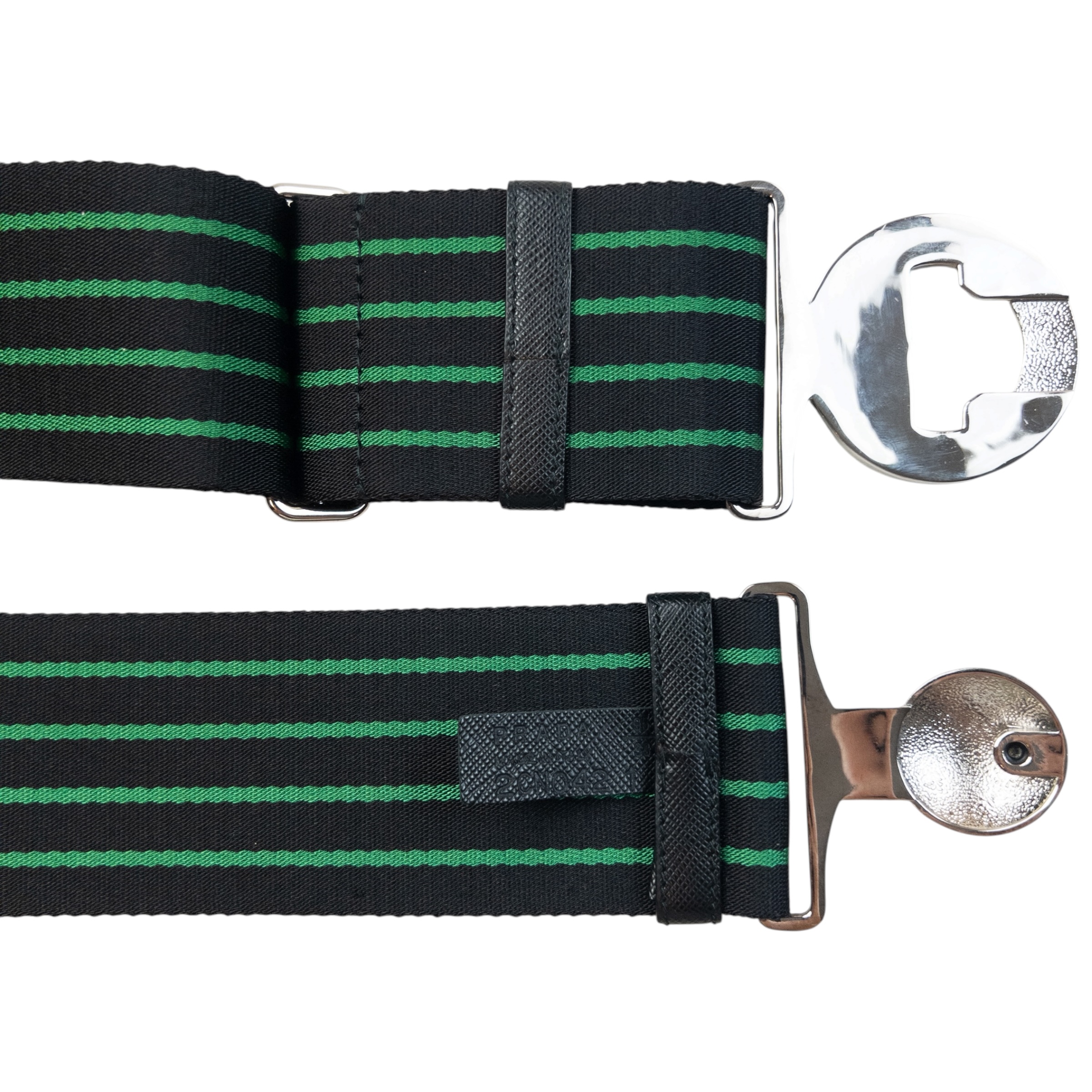 Vintage 90s Prada Striped Belt One Size image 6