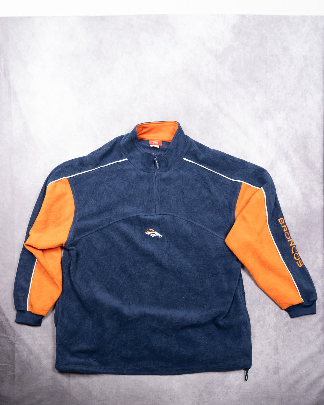 NFL Denver Broncos Navy & Orange Fleece 2XL Pullover Jacket
