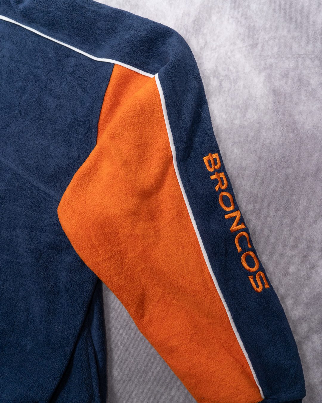 NFL Denver Broncos Navy & Orange Fleece 2XL Pullover Jacket image 3