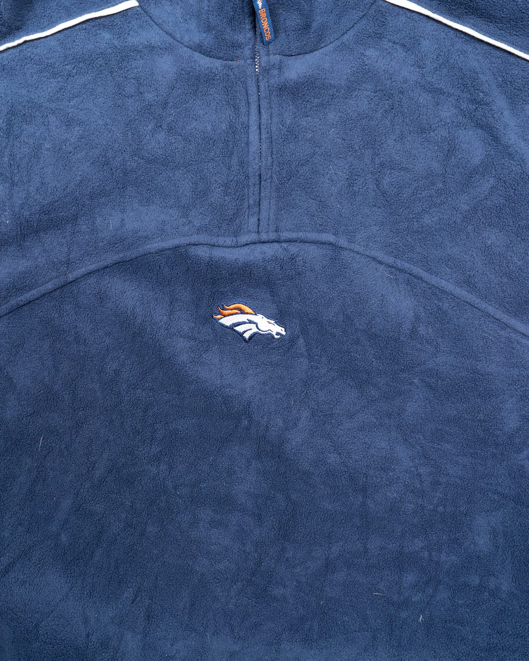 NFL Denver Broncos Navy & Orange Fleece 2XL Pullover Jacket image 8
