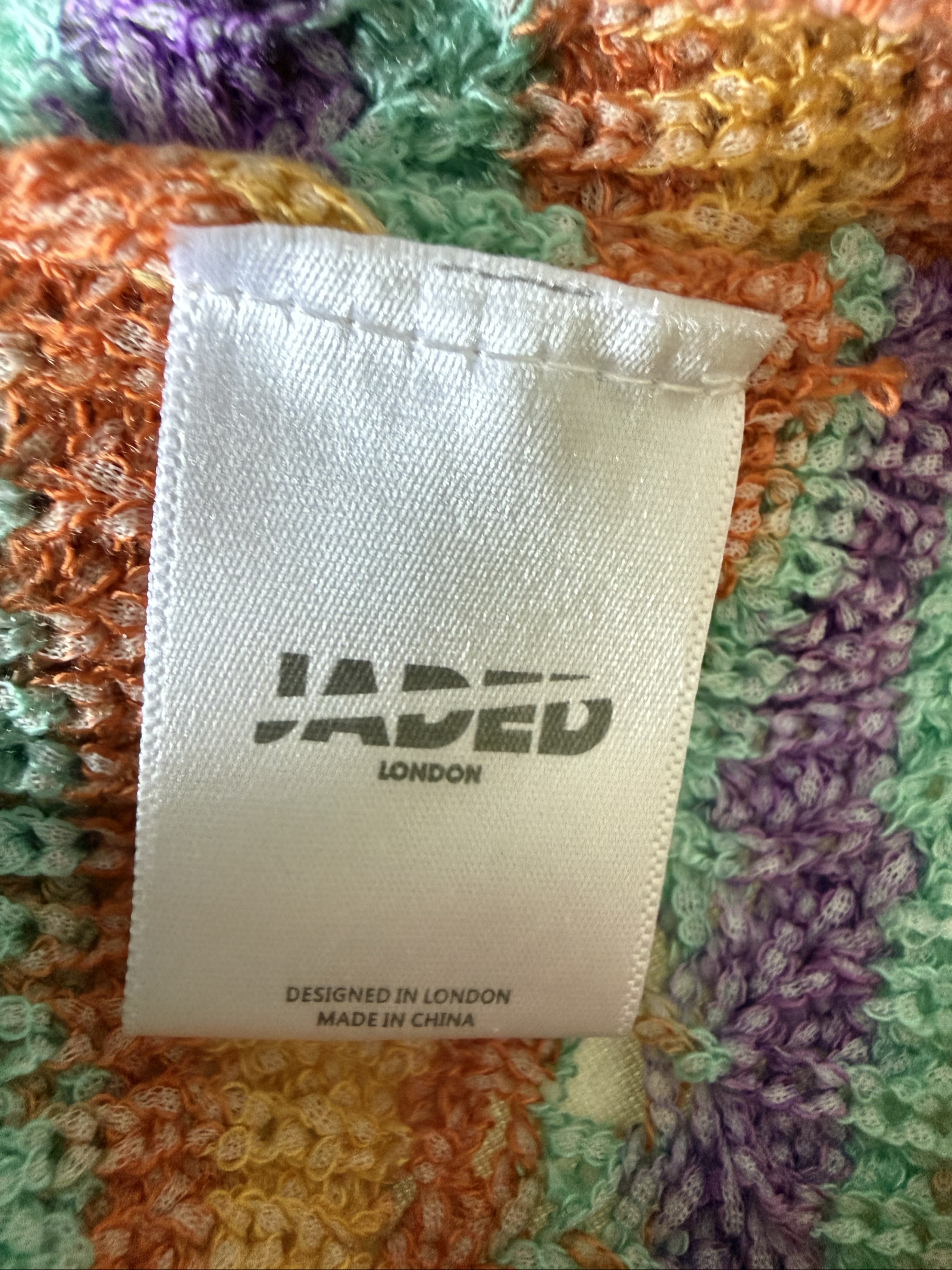 Jaded London Multi Colour Knitted Halter Crop Top One Size Unique Summer Style image 6