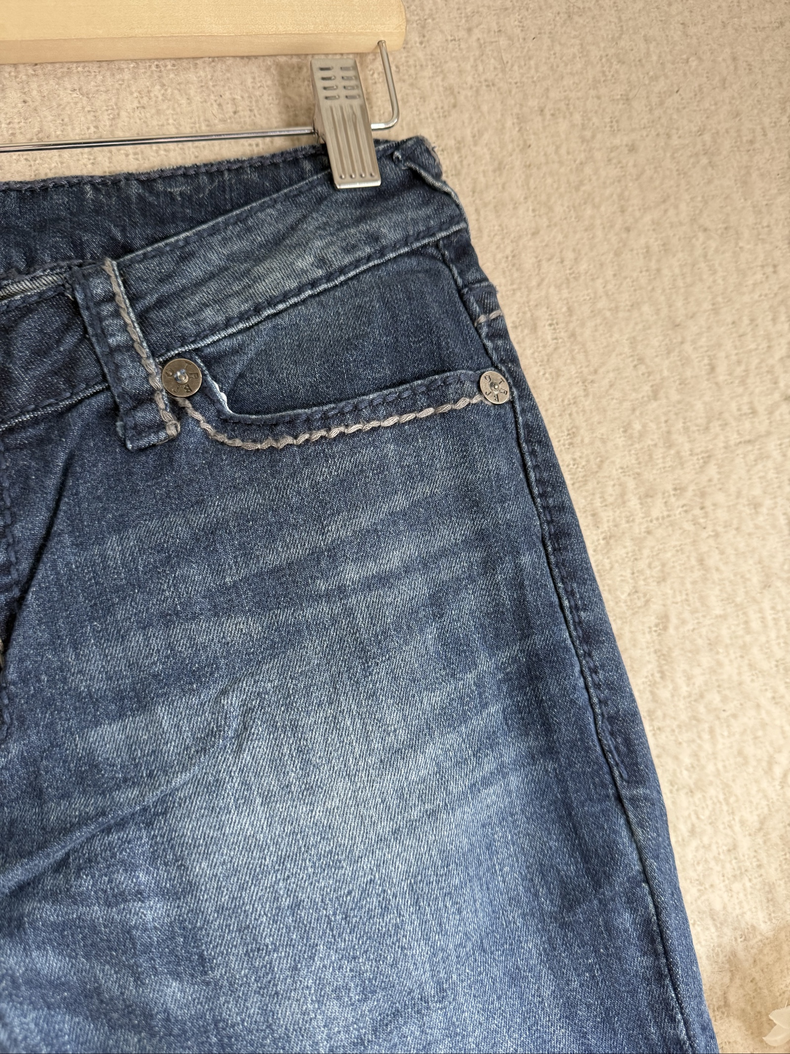 True Religion Dark Blue Denim Jeans UK 30 Slim Fit Classic Style image 2
