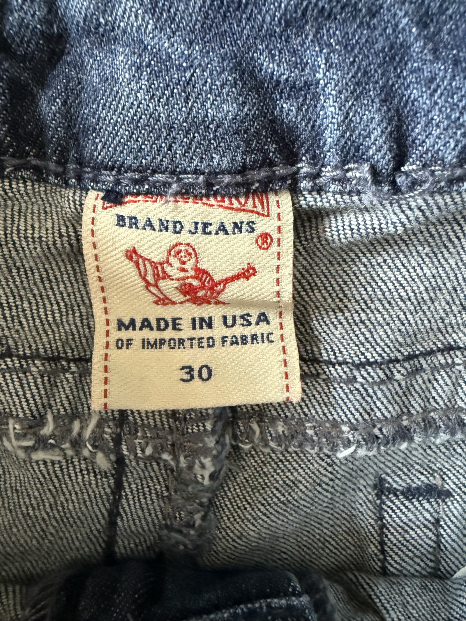 True Religion Dark Blue Denim Jeans UK 30 Slim Fit Classic Style image 4