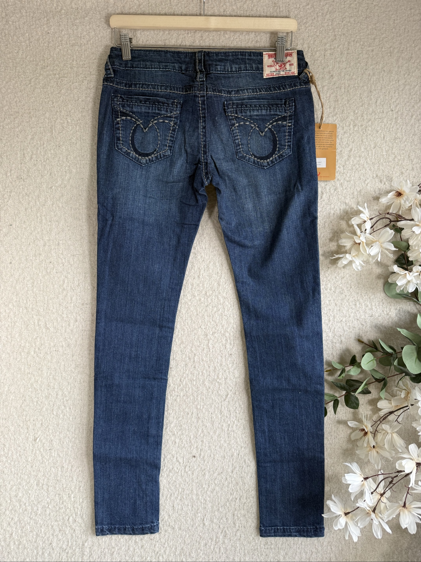 True Religion Dark Blue Denim Jeans UK 30 Slim Fit Classic Style image 5
