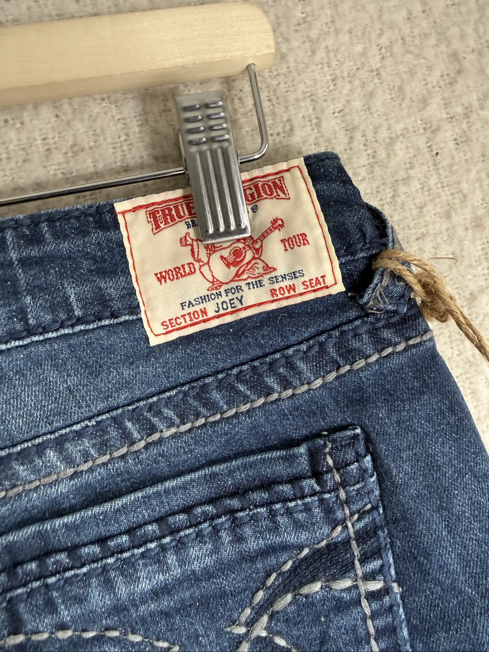 True Religion Dark Blue Denim Jeans UK 30 Slim Fit Classic Style image 6