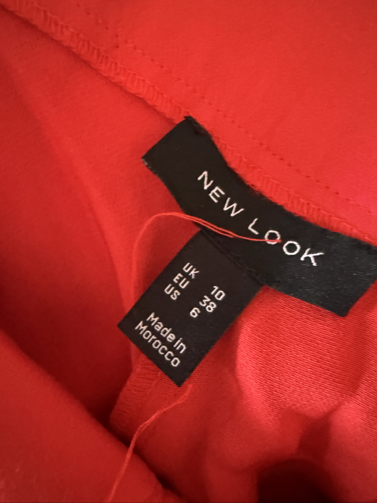 New Look Red Trousers UK 10 Classic Straight Leg High Waist Stylish Pants image 3