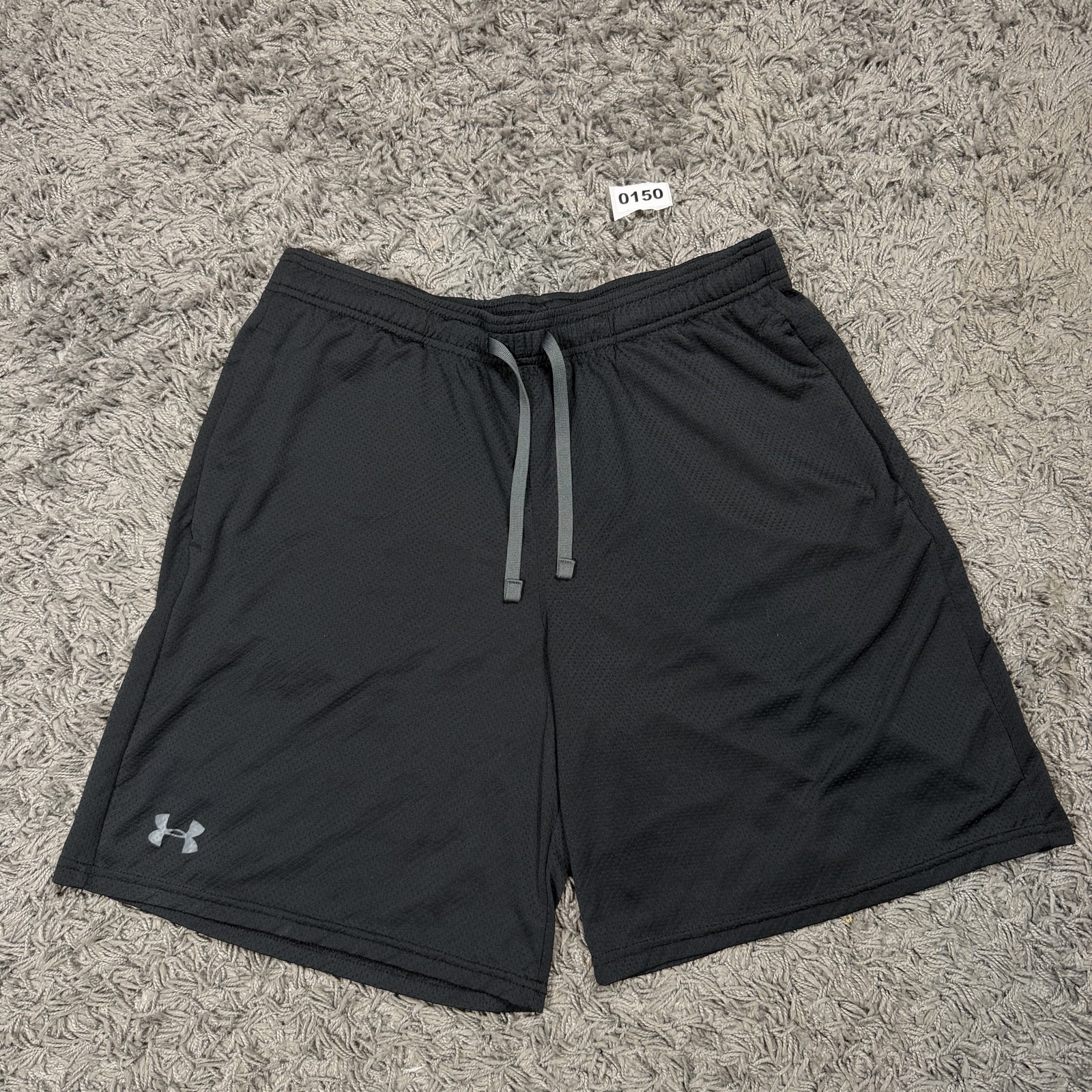 Under Armour Black Loose Fit Sports Shorts XL Breathable Polyester
