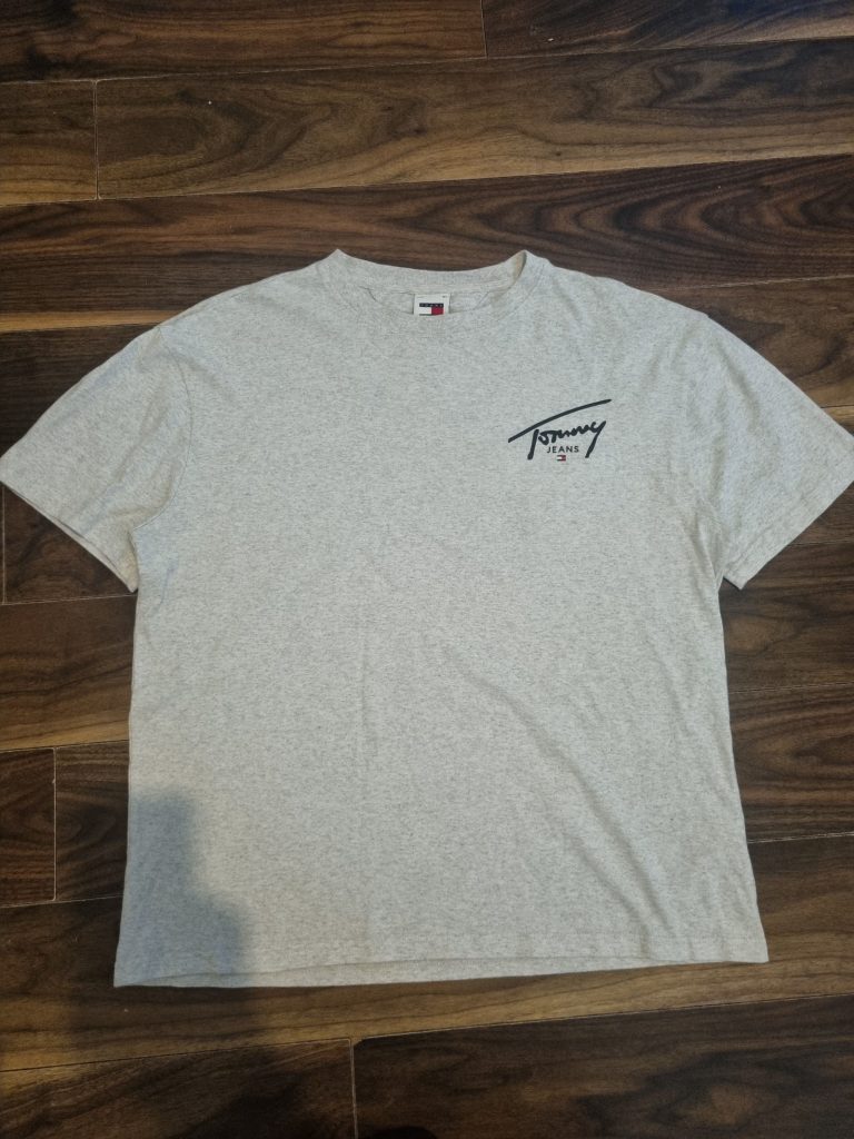 Tommy Jeans Grey Cotton T-Shirt Medium Chest 27 in