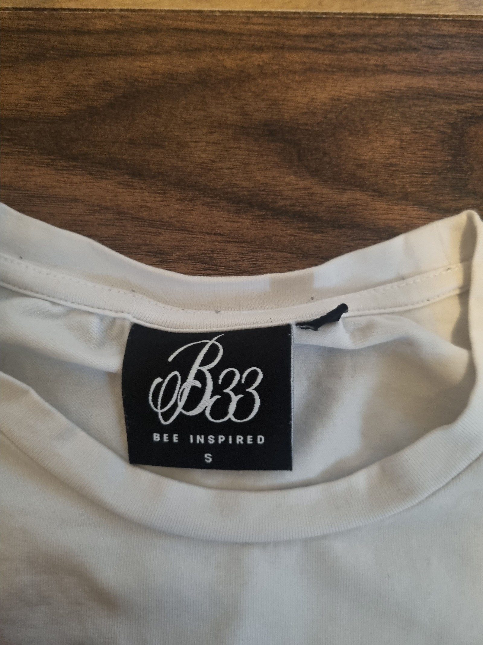 Bee Inspired Cream & Brown Camo Stripe T-Shirt Small image 4