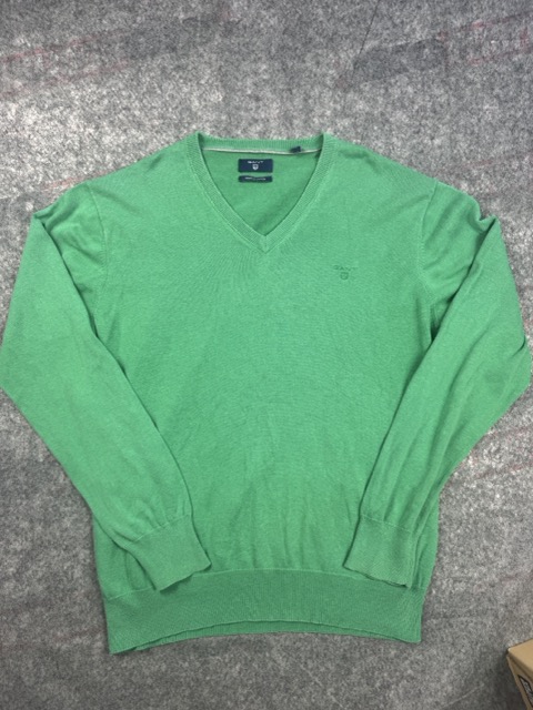 Gant Green V Neck Sweater Large