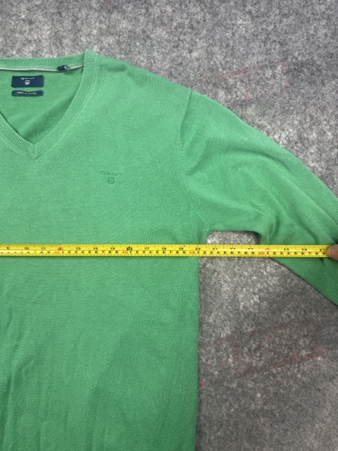 Gant Green V Neck Sweater Large image 5