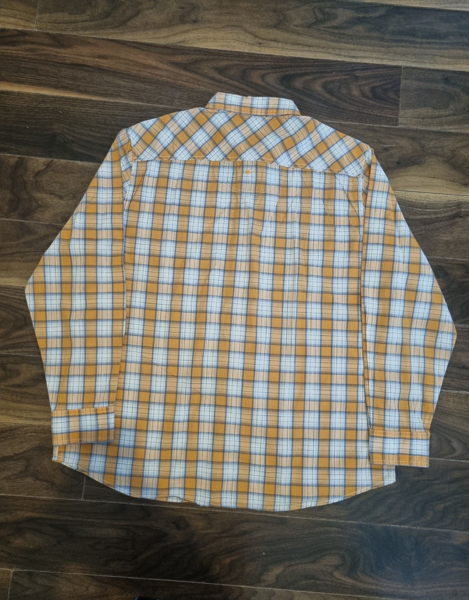 Mantaray Orange & Blue Check Shirt XL Long Sleeve Casual image 4