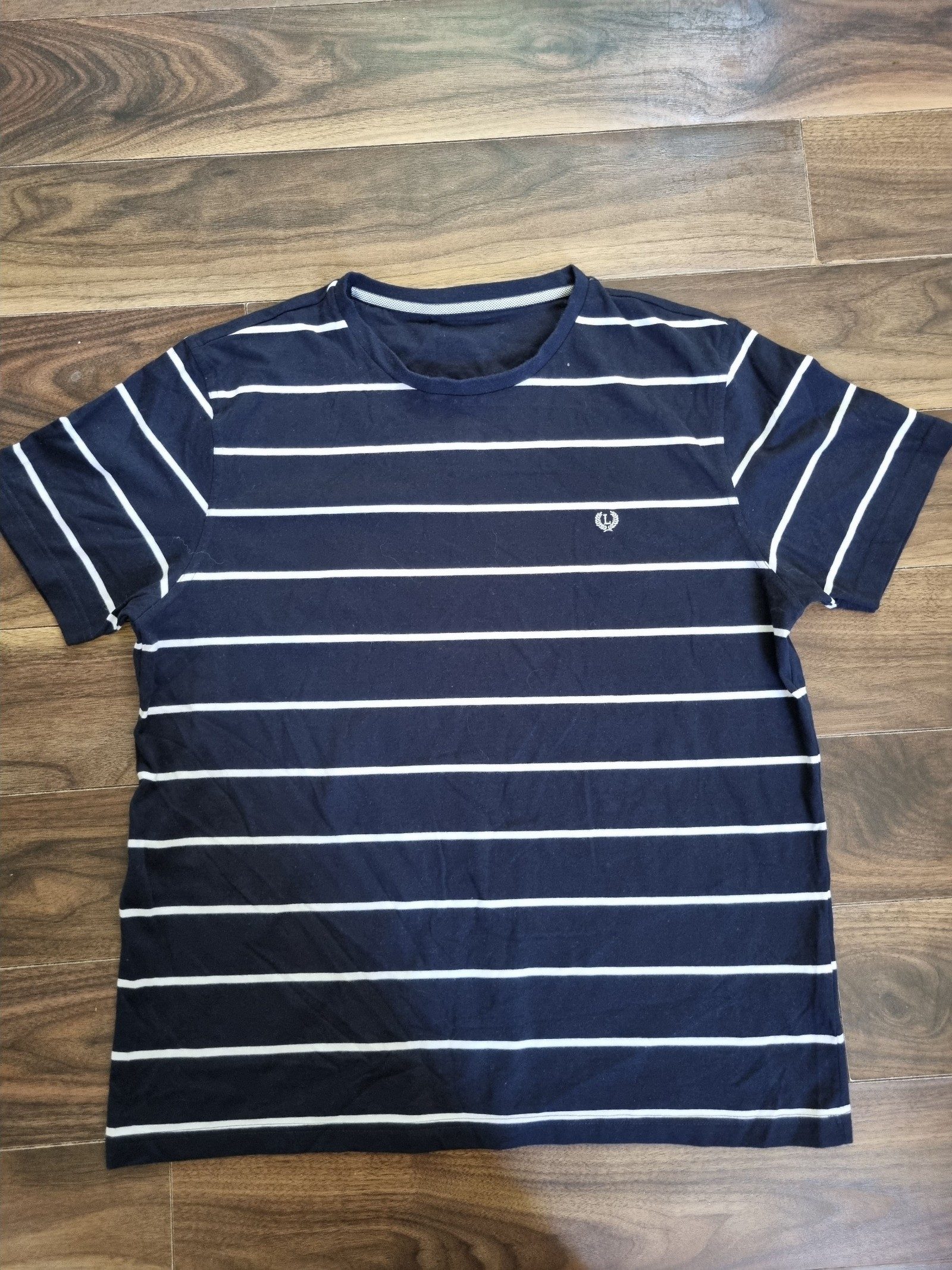 Matalan Navy & White Striped T-Shirt XL Cotton Blend image 3