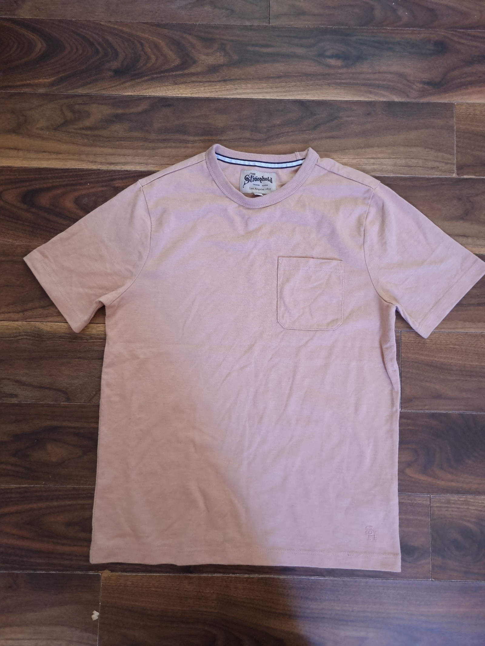 The Stronghold Pink Cotton Pocket T-Shirt Small image 2