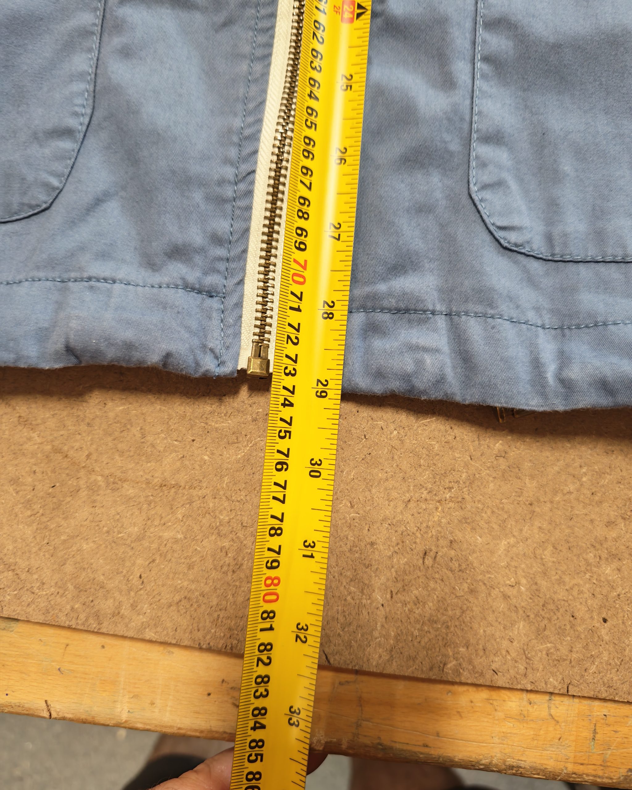 Cotton Traders Mid Blue Hooded Jacket Large Cotton Outdoor image 9