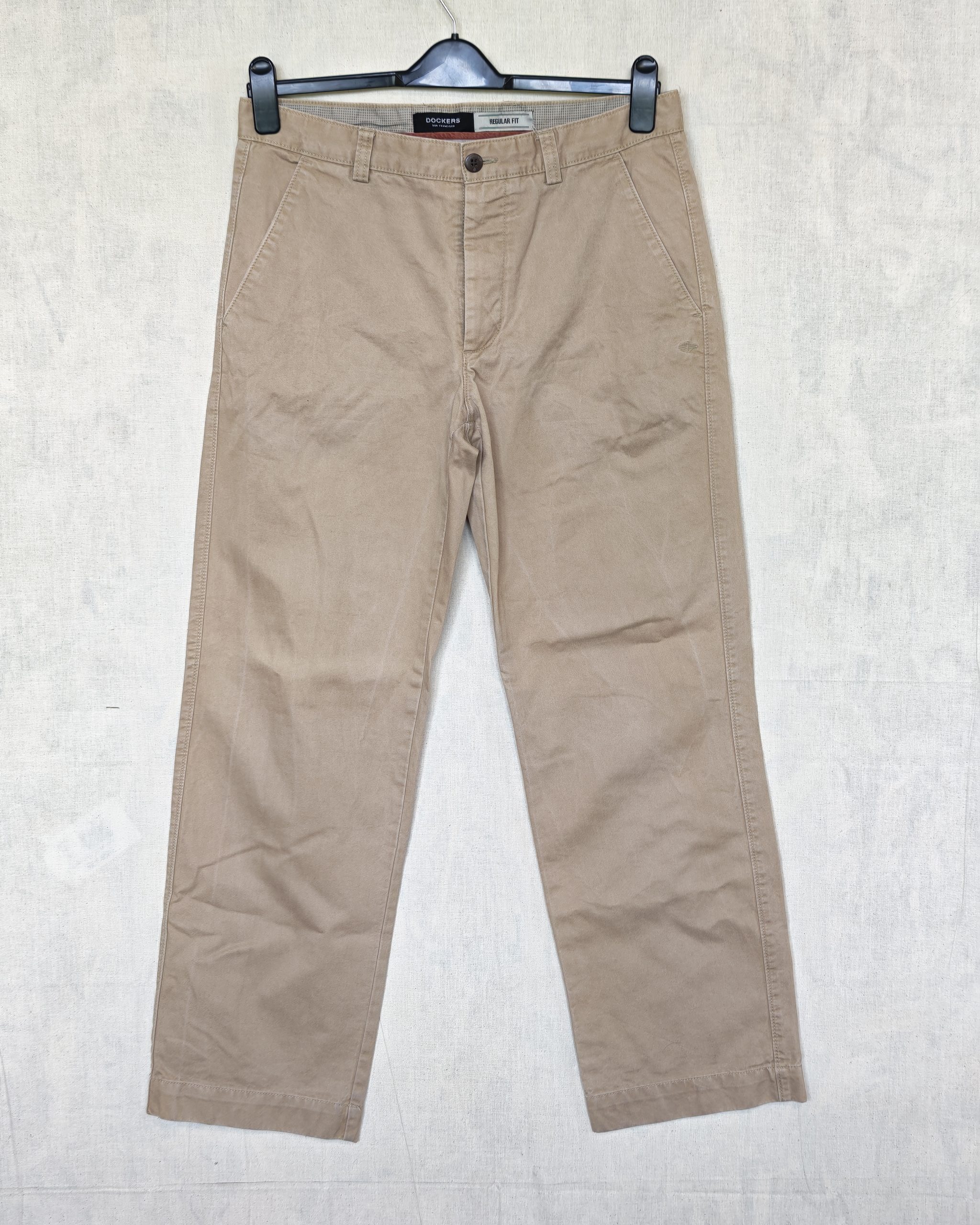 Dockers San Francisco Khakis Trousers Regular Fit Men’s Cotton Twill Beige 34W