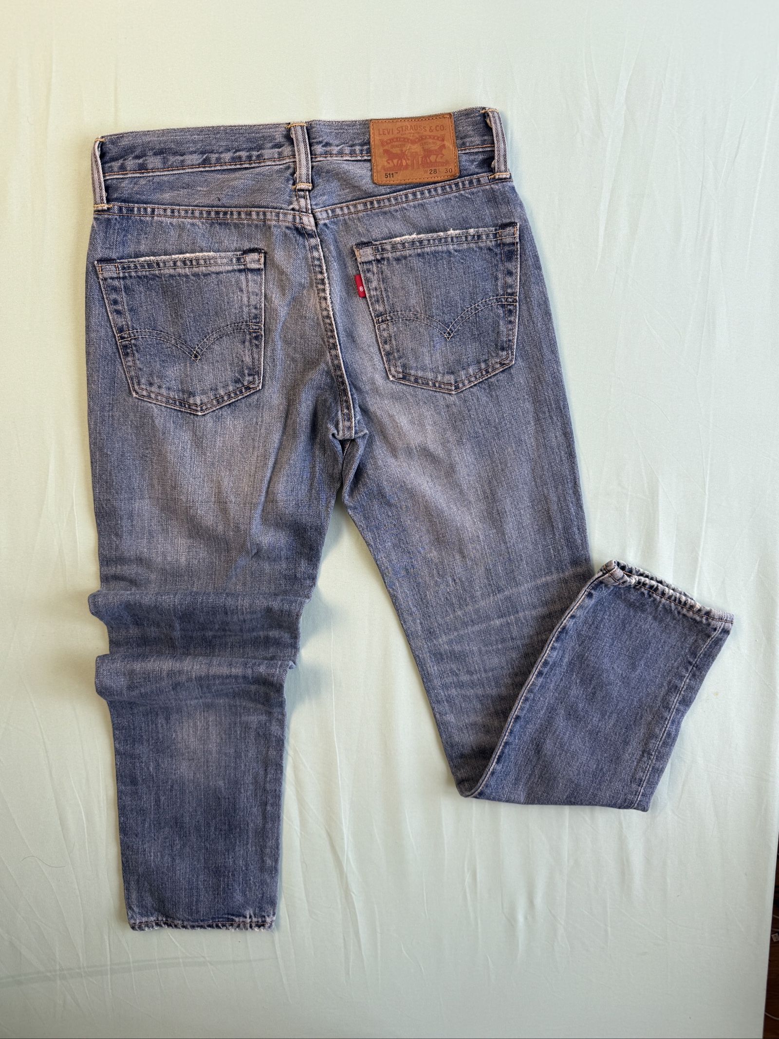 Levi's Blue 511 Slim Fit Denim Jeans 28 Waist 30 Length image 2