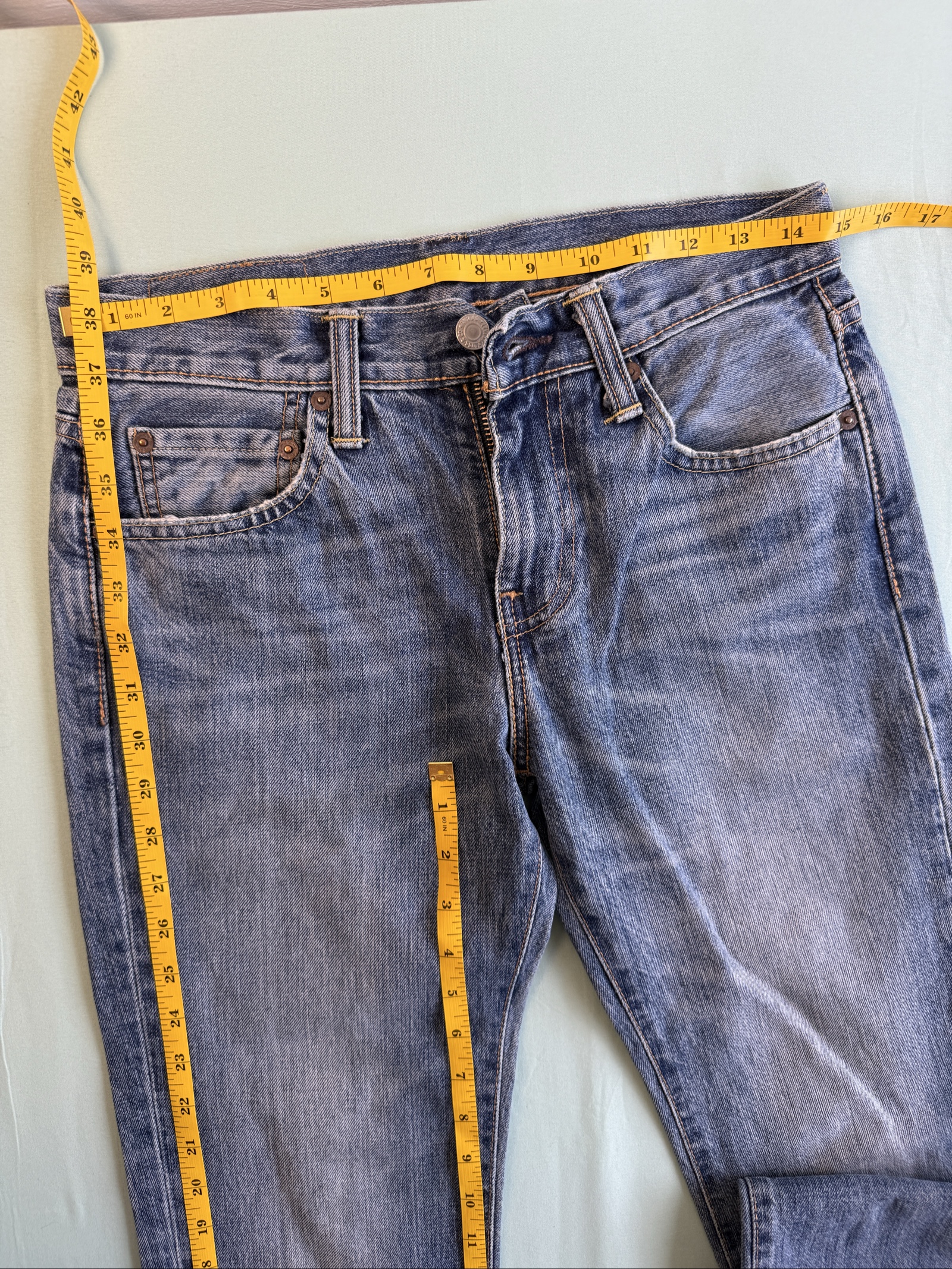 Levi's Blue 511 Slim Fit Denim Jeans 28 Waist 30 Length image 6
