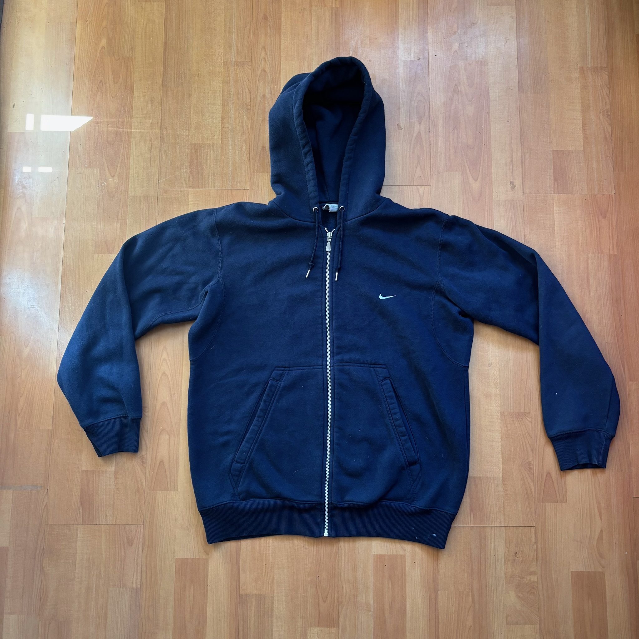 Nike Navy Blue Hoodie Zip-Up Large