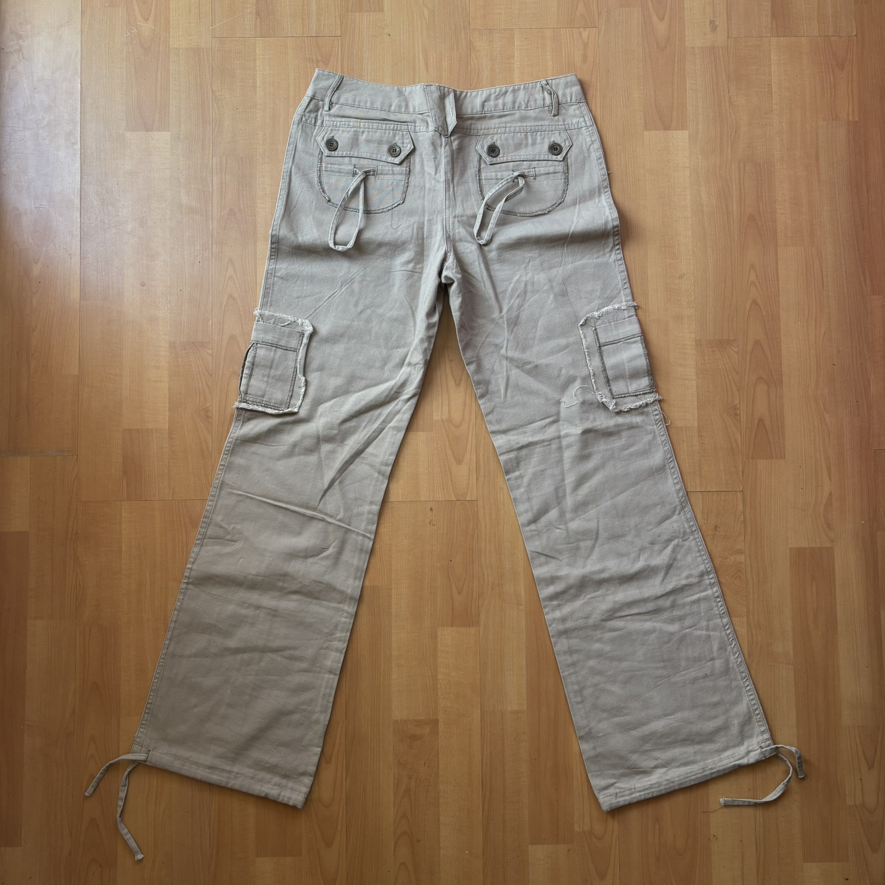 Alise Beige Bootcut Cargo trousers, Waist 31 in, Length 40 in image 2