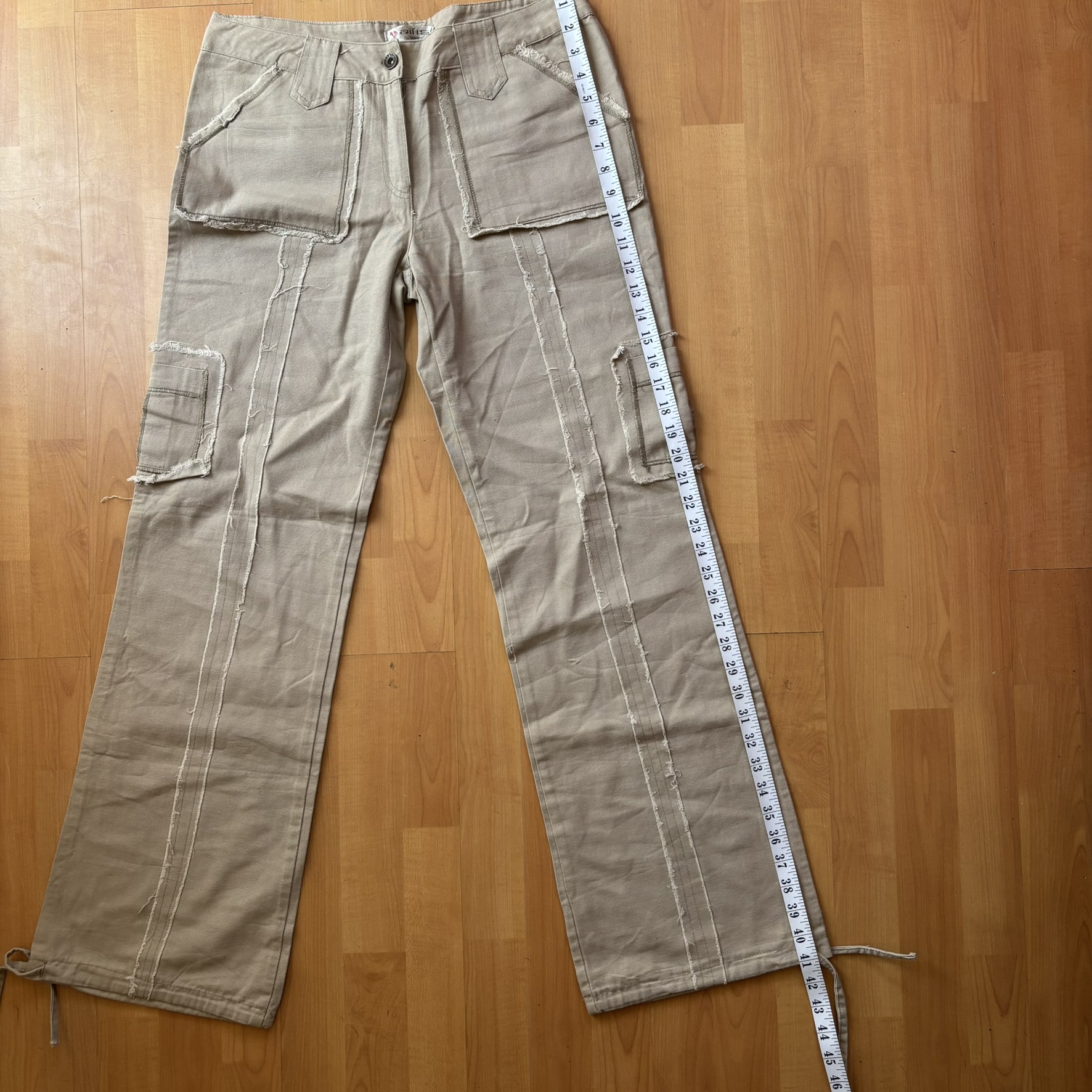 Alise Beige Bootcut Cargo trousers, Waist 31 in, Length 40 in image 4