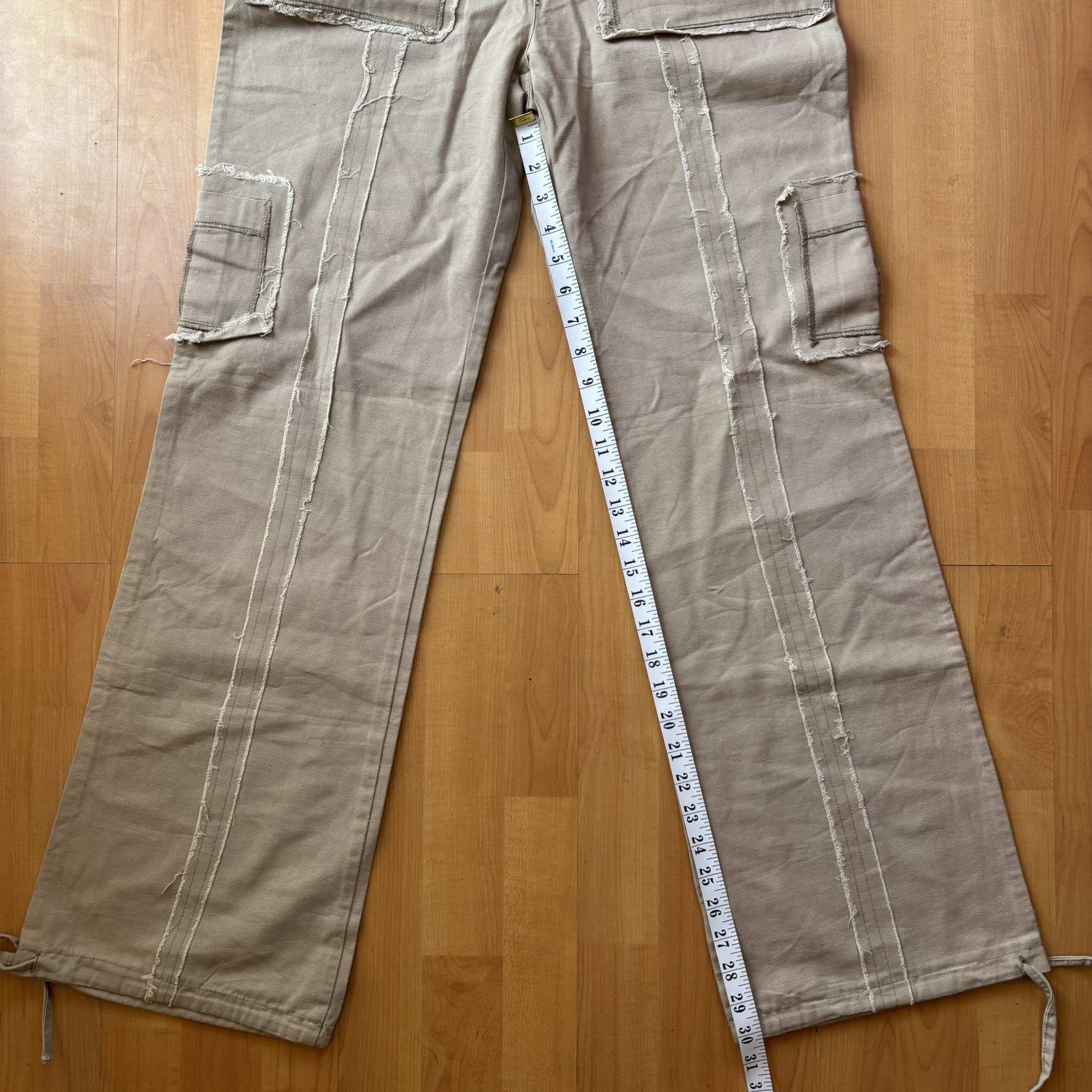 Alise Beige Bootcut Cargo trousers, Waist 31 in, Length 40 in image 5