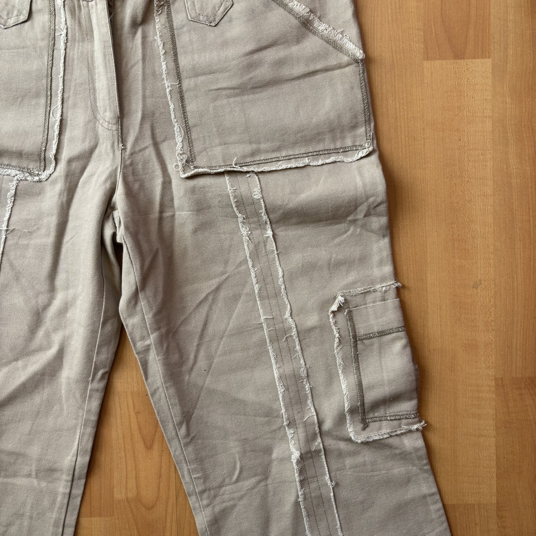 Alise Beige Bootcut Cargo trousers, Waist 31 in, Length 40 in image 3