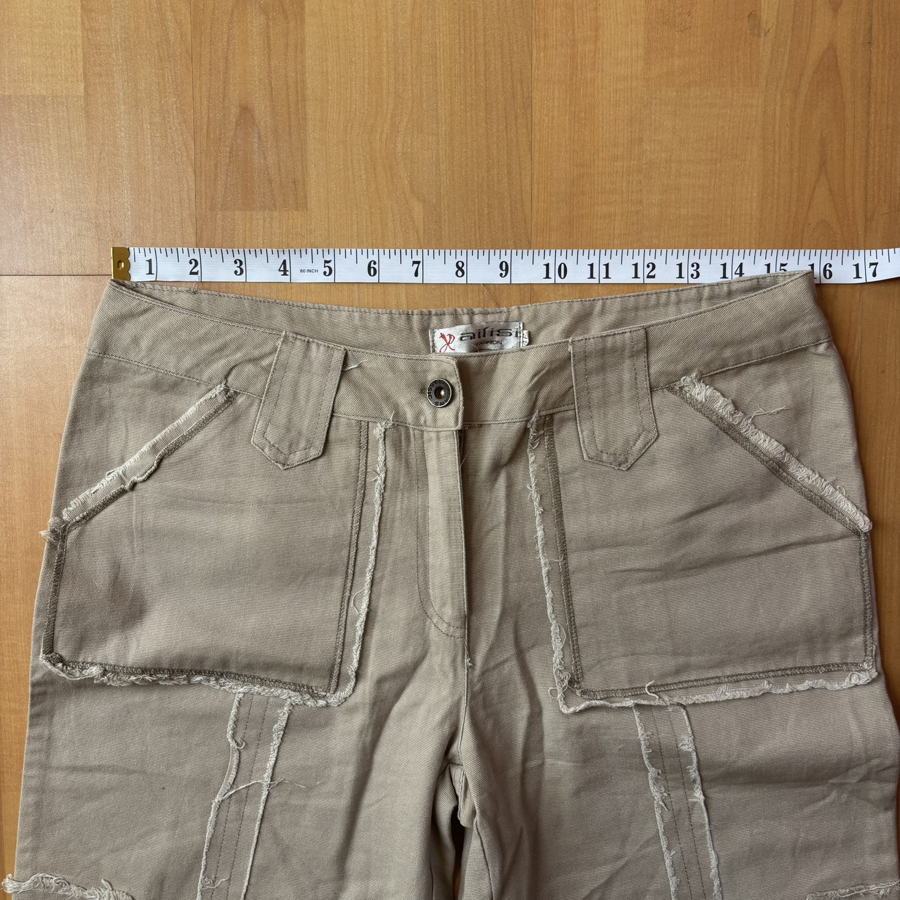 Alise Beige Bootcut Cargo trousers, Waist 31 in, Length 40 in image 7