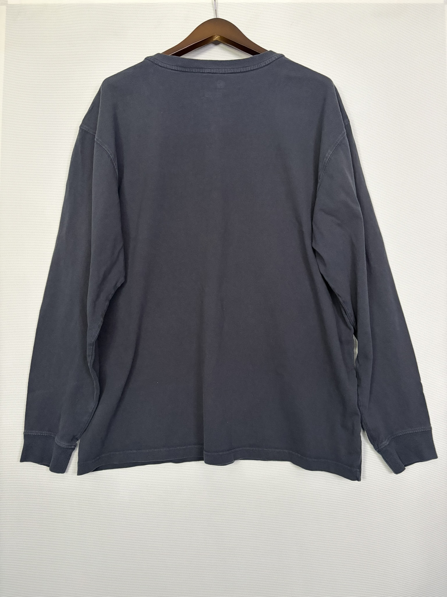 Carhartt K128 Henley Long Sleeve T-Shirt Mens XL Navy Pocket Tee Original Fit image 5