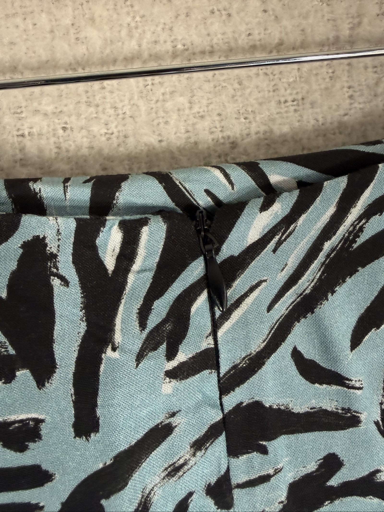 Papaya Blue & Black Animal Print Flared Skirt UK 16 Stylish Trendy Summer image 5