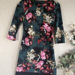 Atmosphere Green Floral Print 3/4 Sleeve Dress UK 6 Elegant Casual
