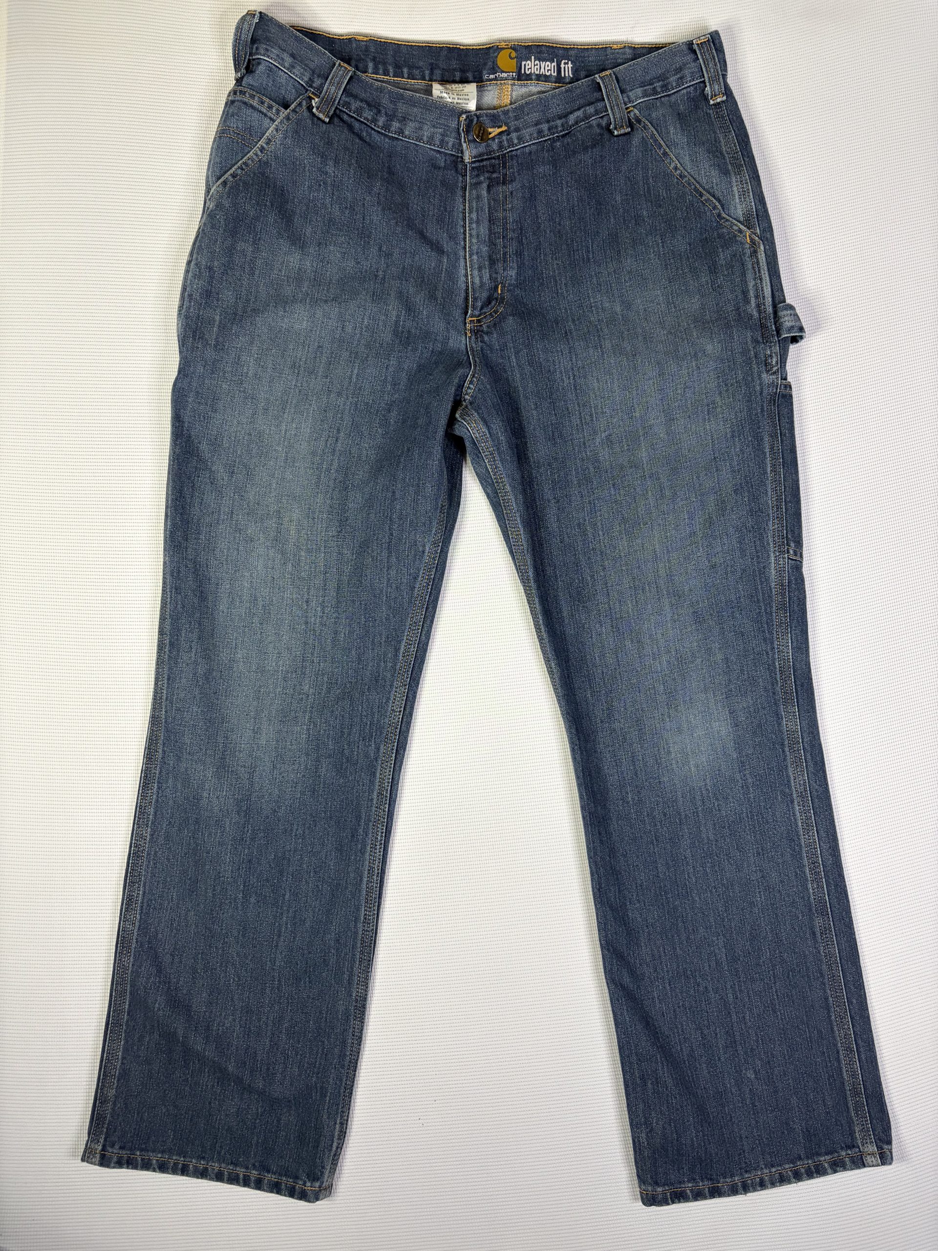 Carhartt Carpenter Jeans Mens W36 L30 Denim Blue Relaxed Fit Workwear