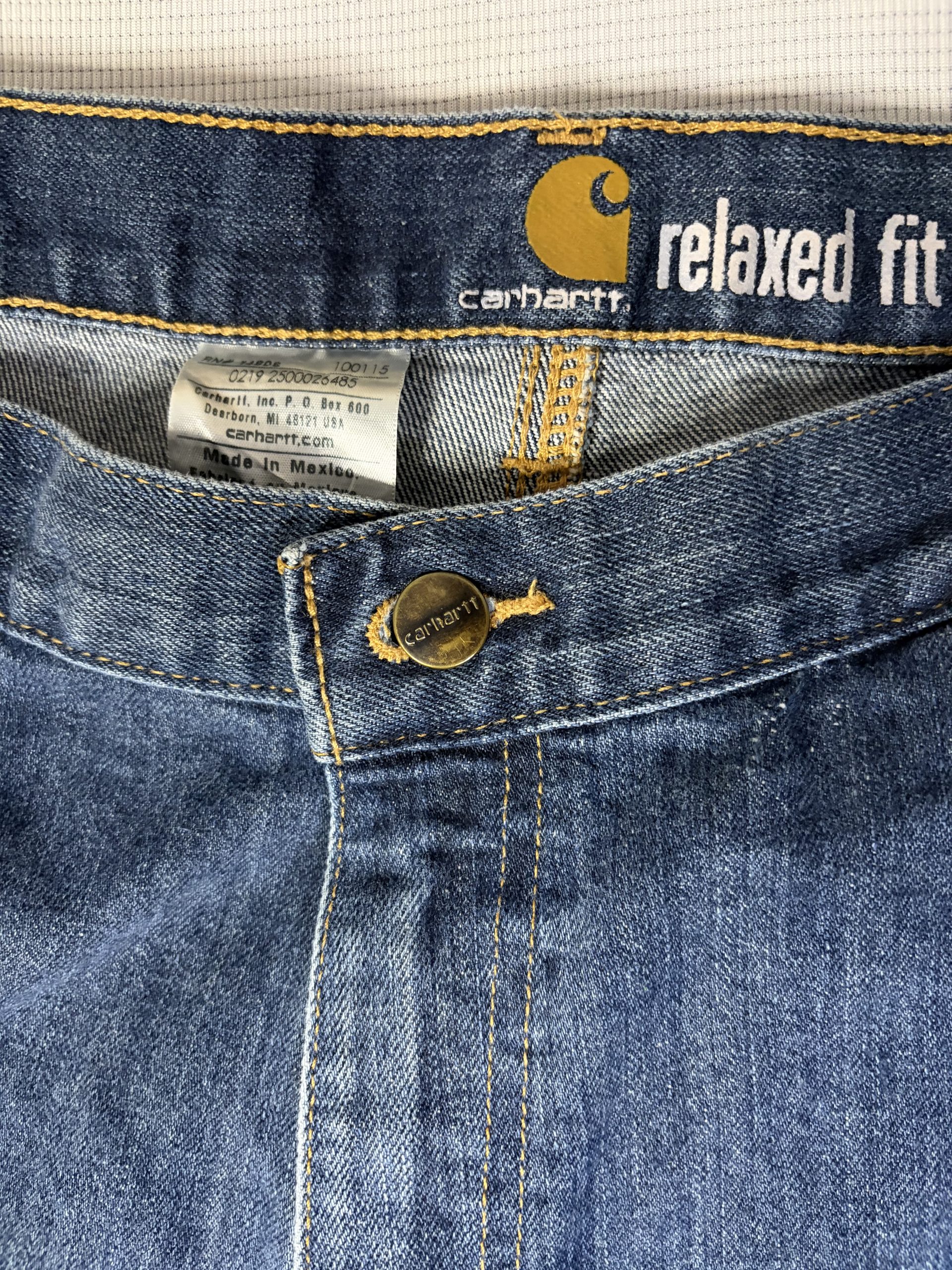 Carhartt Carpenter Jeans Mens W36 L30 Denim Blue Relaxed Fit Workwear image 2