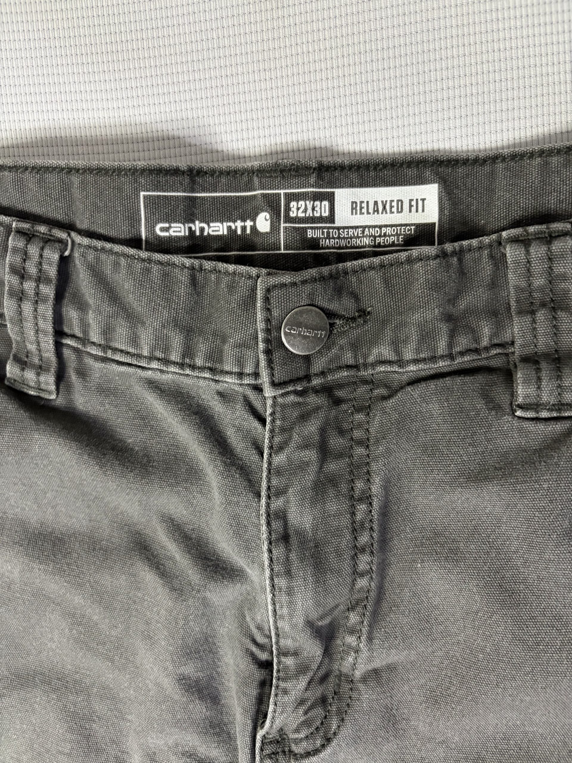 Carhartt Rugged Flex Relaxed Fit Canvas Work Pants Mens W32 L30 Grey Cotton Stretch Workwear image 2