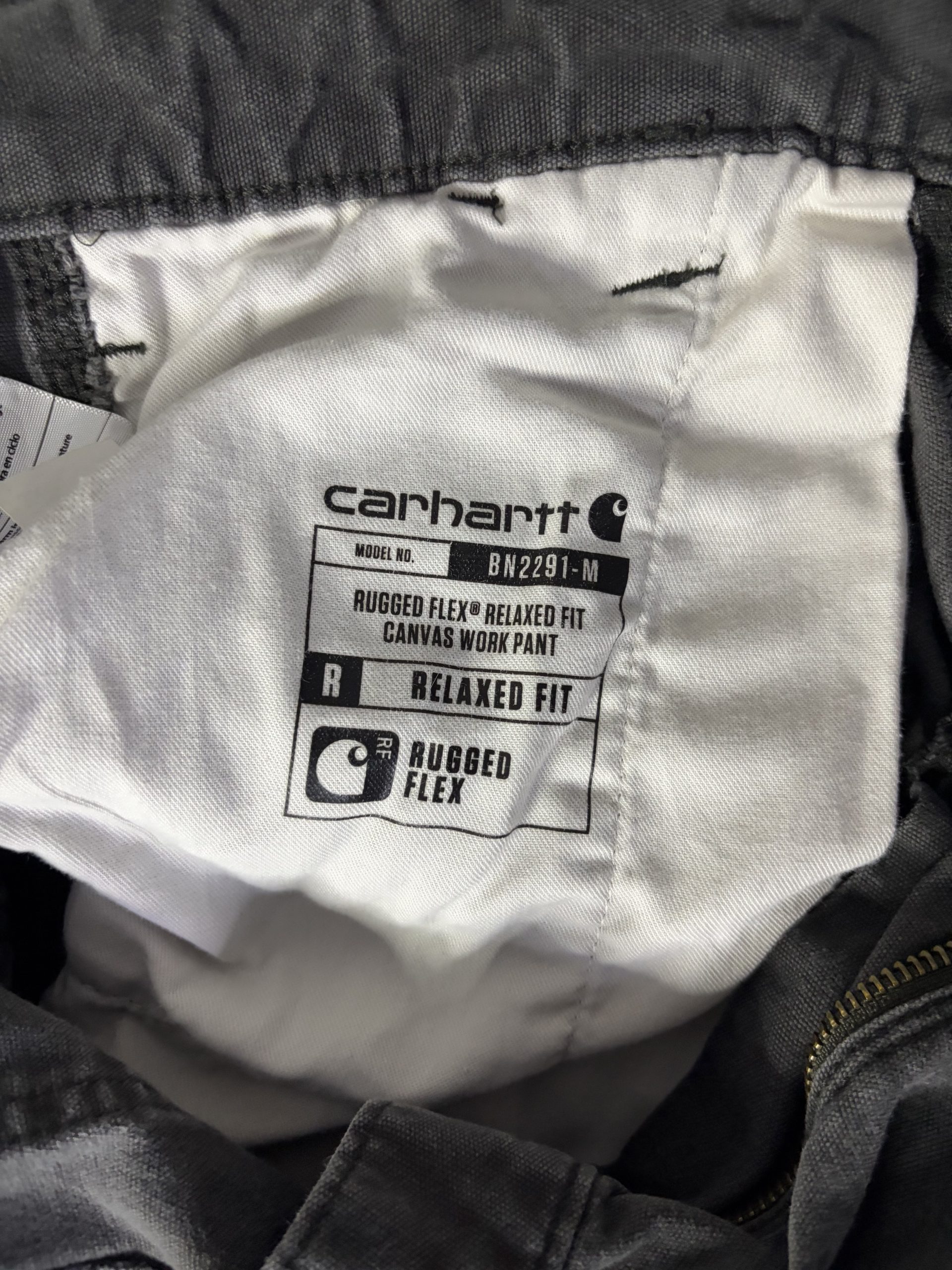 Carhartt Rugged Flex Relaxed Fit Canvas Work Pants Mens W32 L30 Grey Cotton Stretch Workwear image 3