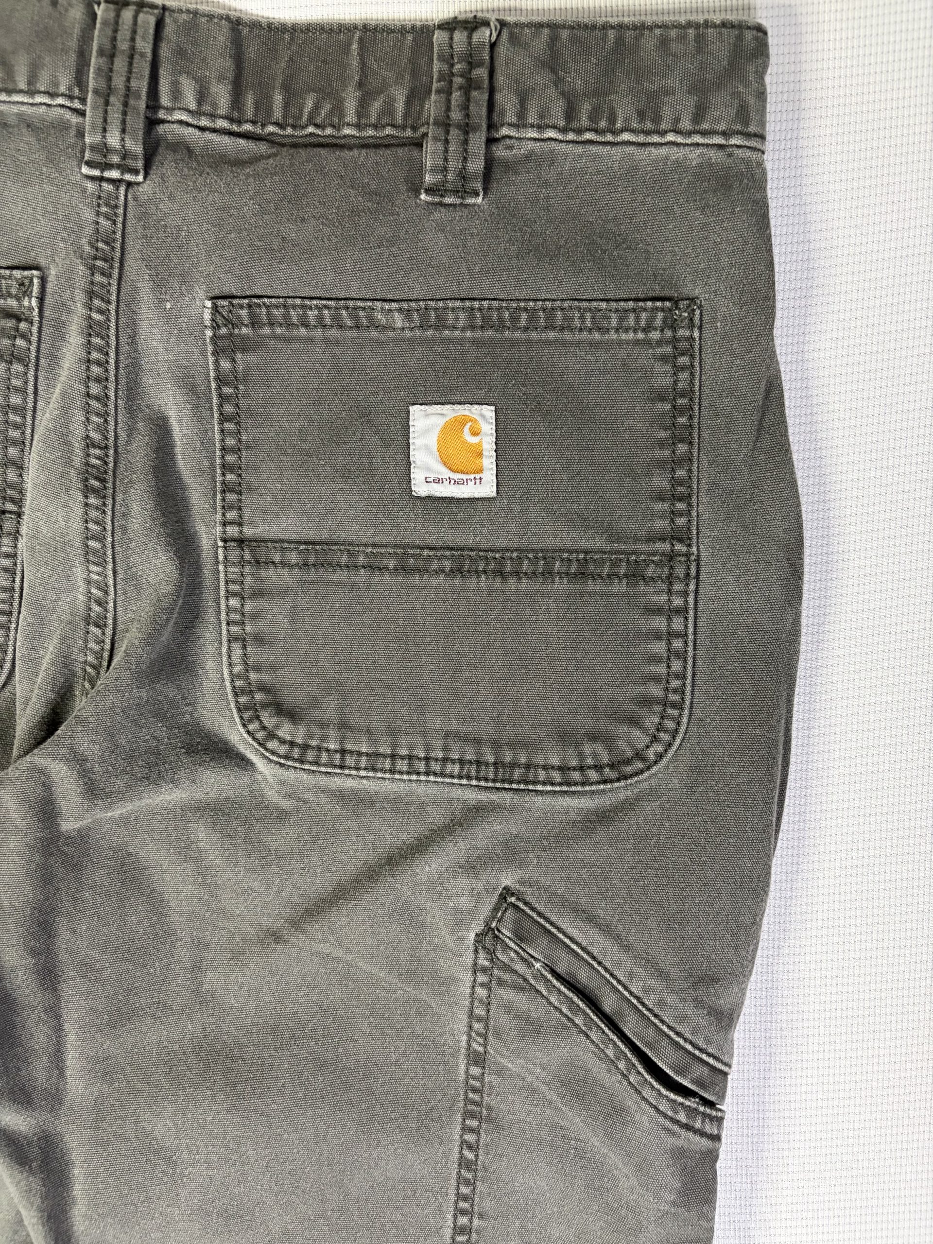 Carhartt Rugged Flex Relaxed Fit Canvas Work Pants Mens W32 L30 Grey Cotton Stretch Workwear image 5